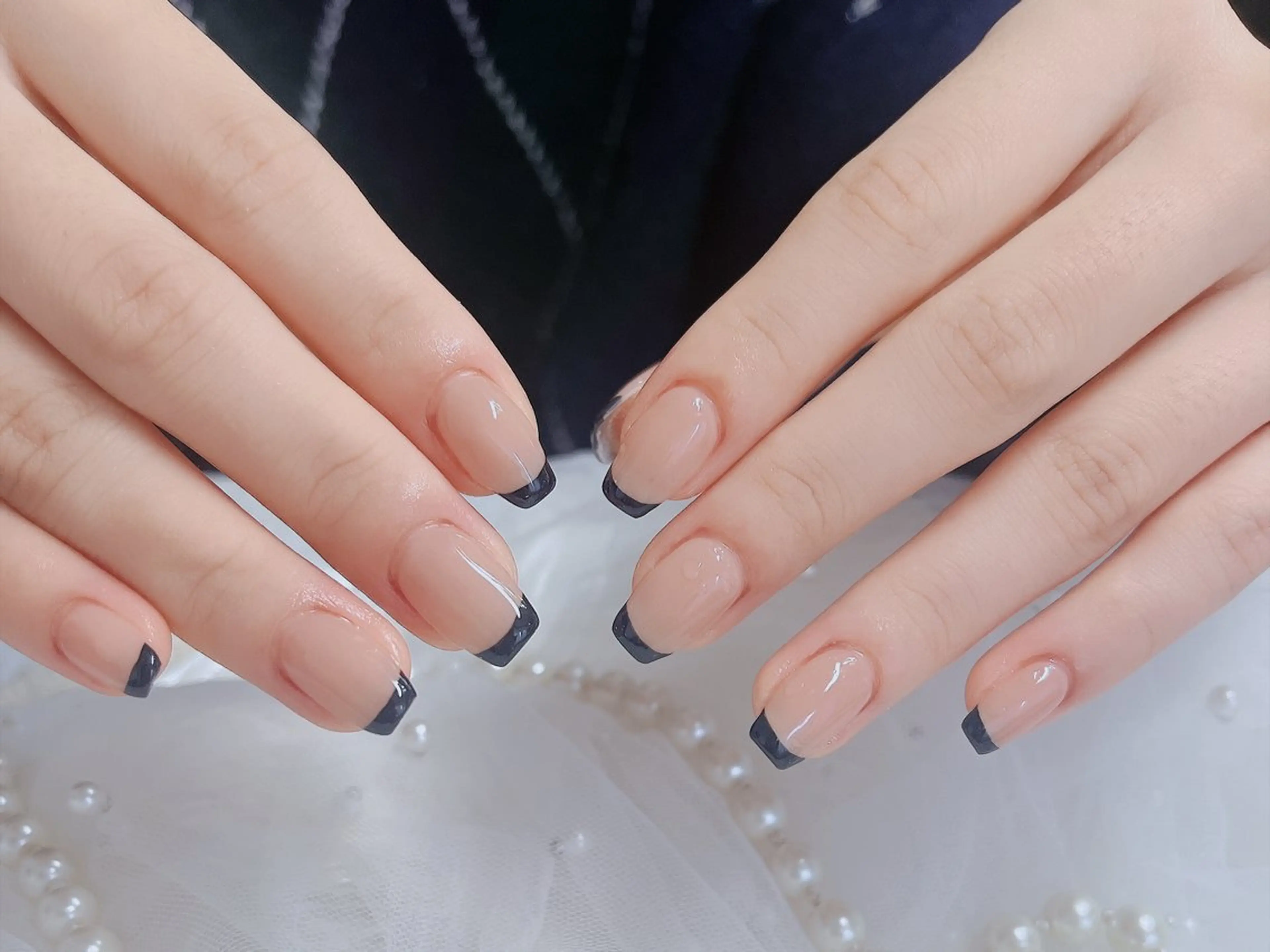 💖新規ソフトジェルオフ無料💖クリアフレンチコース¥5580の写真