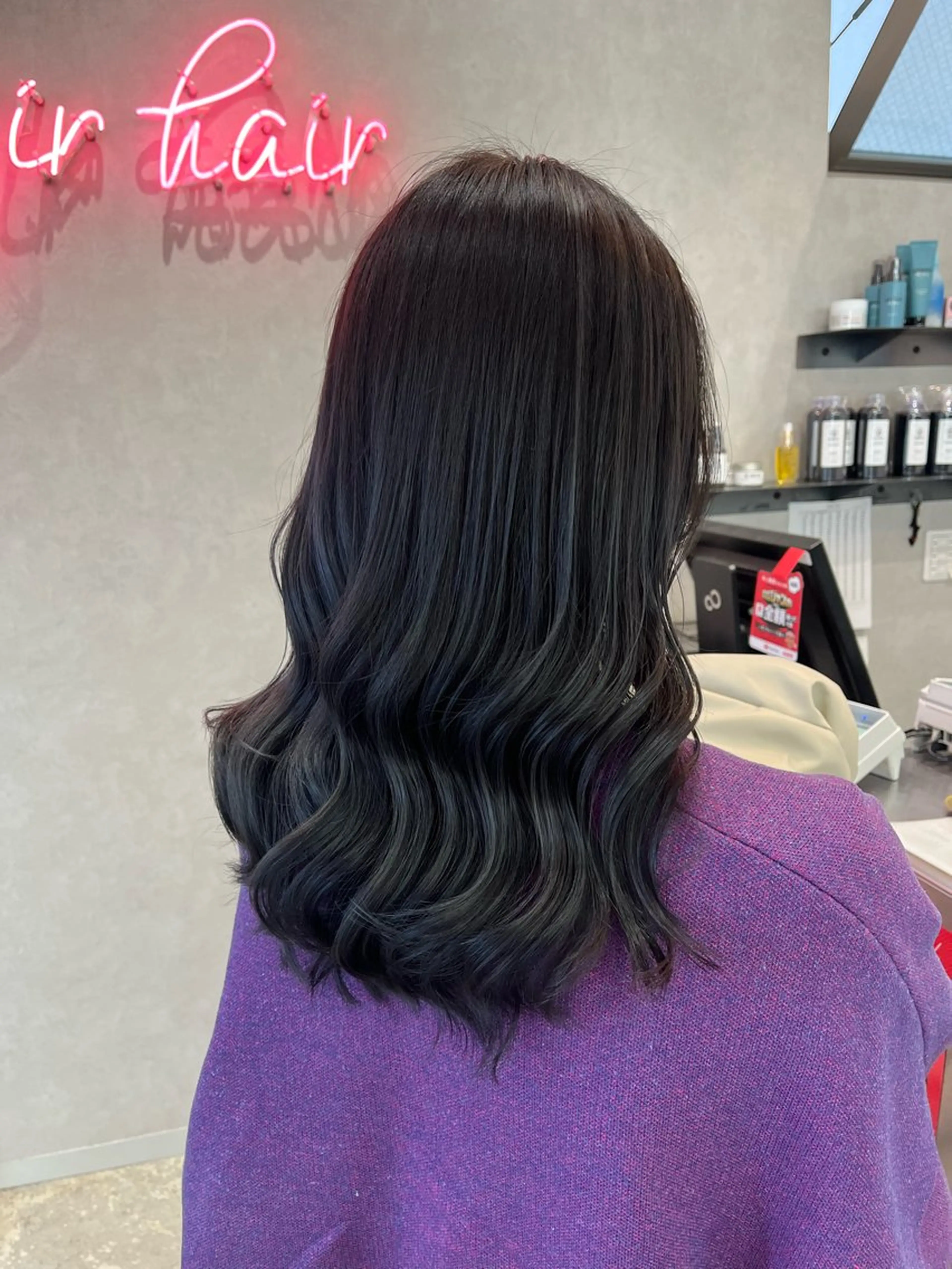 セミロング カラー ヘアカラー トリートメント 🪽髪質改善ストレー ト🤍美羽🤍のヘアスタイル