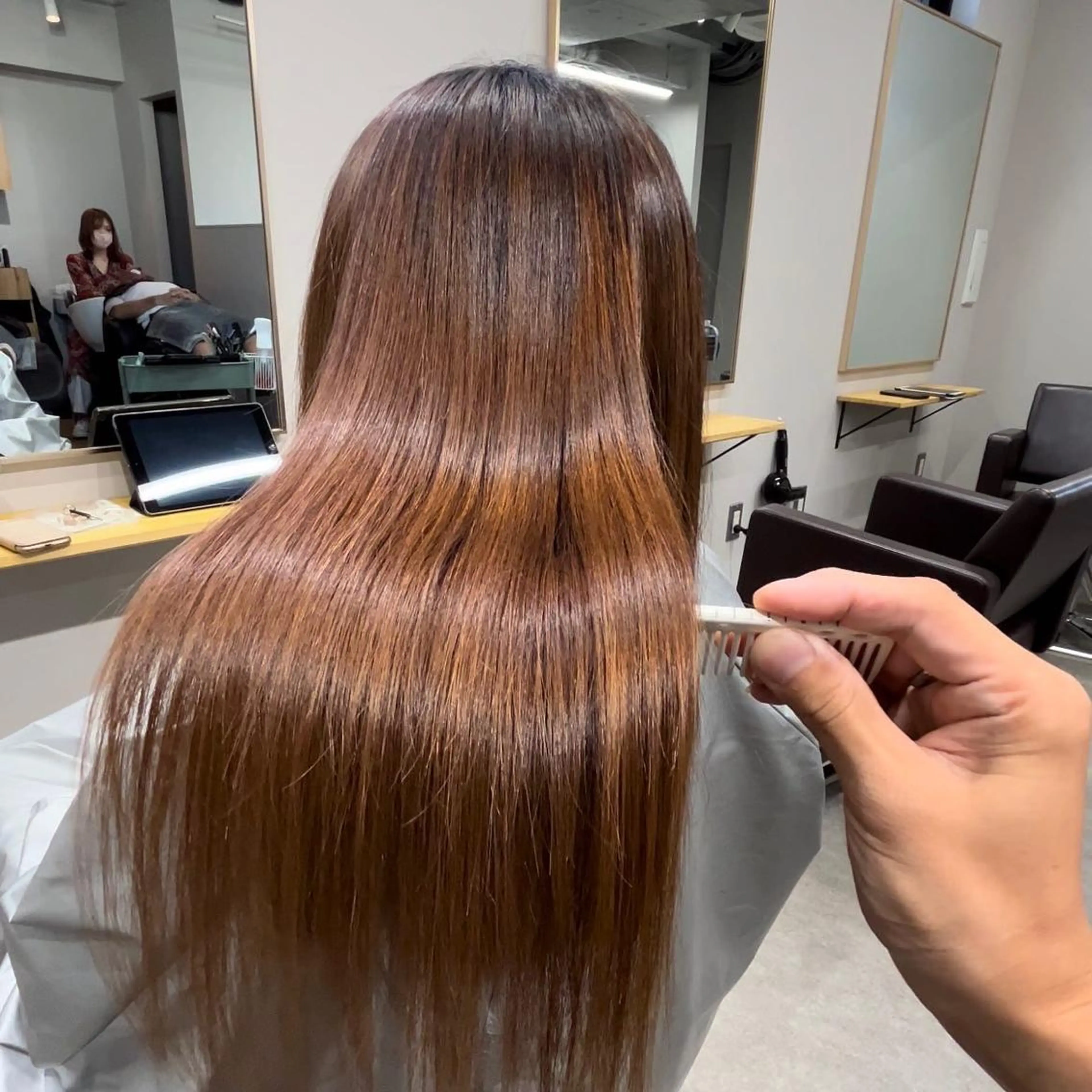 セミロング 縮毛矯正 縮毛矯正 juhl/髪質改善/ 縮毛矯正/遠藤航平のヘアスタイル