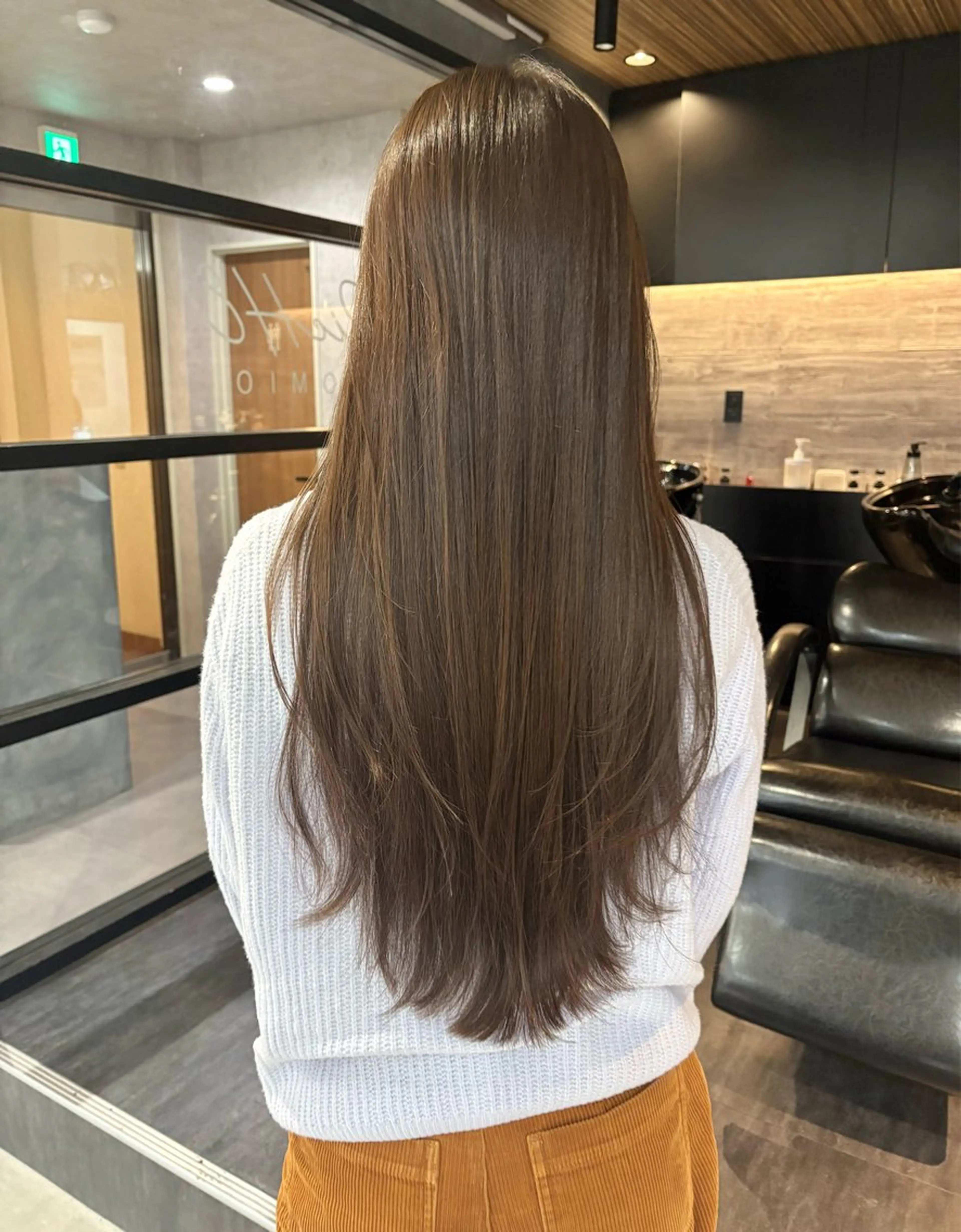 ロング ヘアカラー レイヤーカット/韓国 /艶髪/ダブルカラーのヘアスタイル