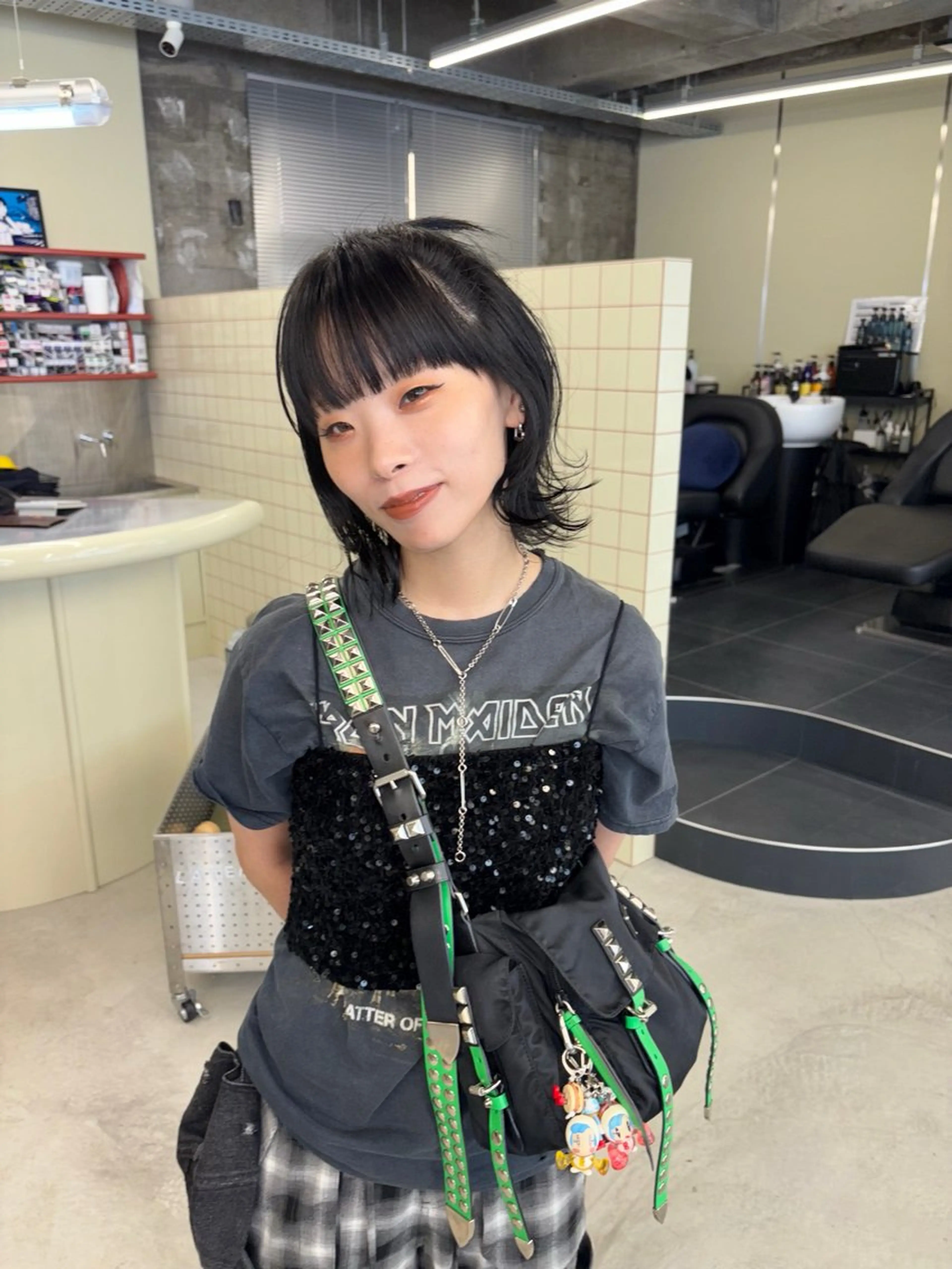 ミディアム カラー カット ヘアカラー トリートメント BELLA阿部野 TOMOMIのヘアスタイル