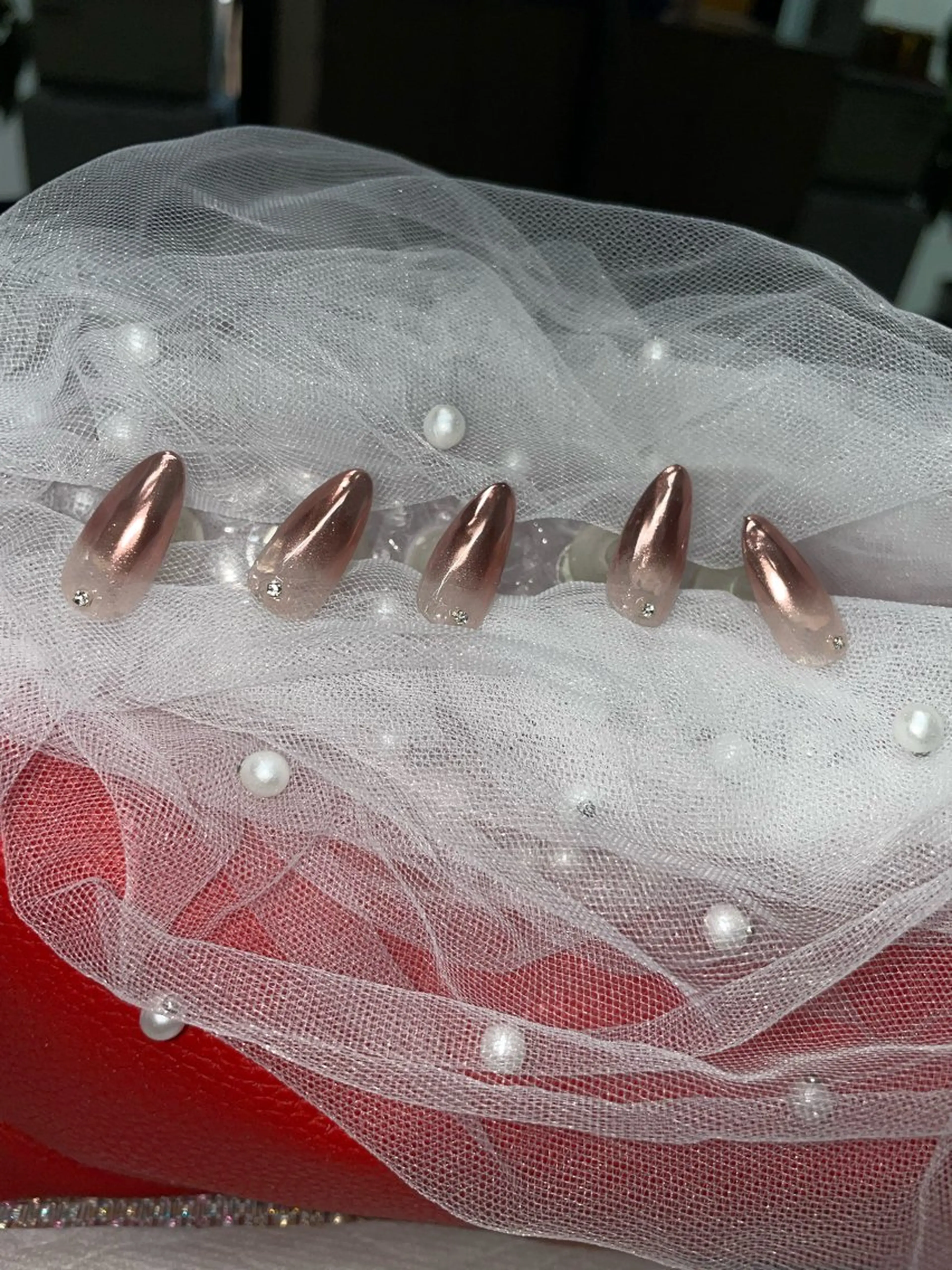 ネイル オーロラネイル ピンク I-nail Moeのネイルデザイン