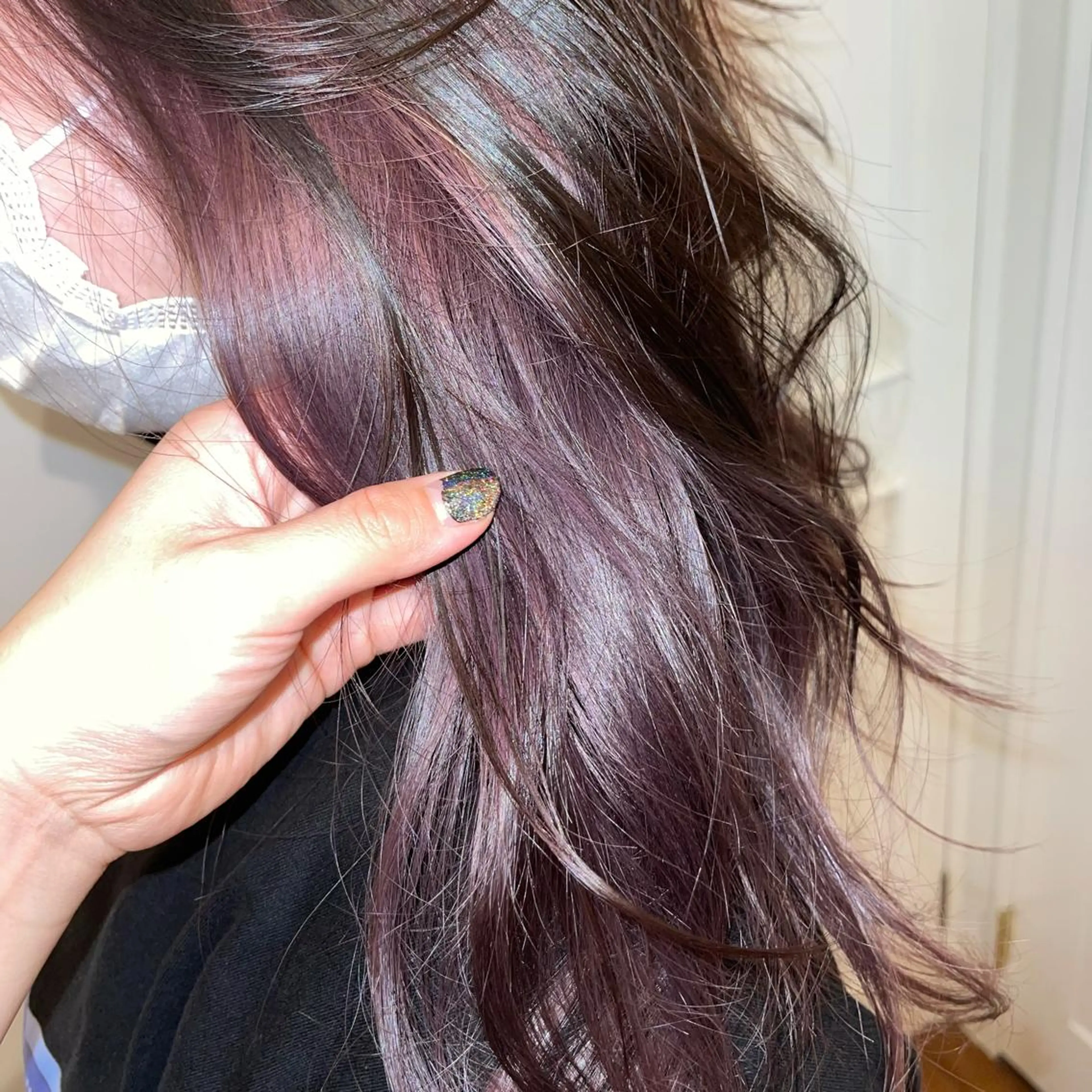 セミロング カラー ヘアアレンジ ハイライトカラー インナーカラー ハイライト SALOWIN渋谷神南店所属・yu-ri🩷 韓国ヘアのヘアスタイル