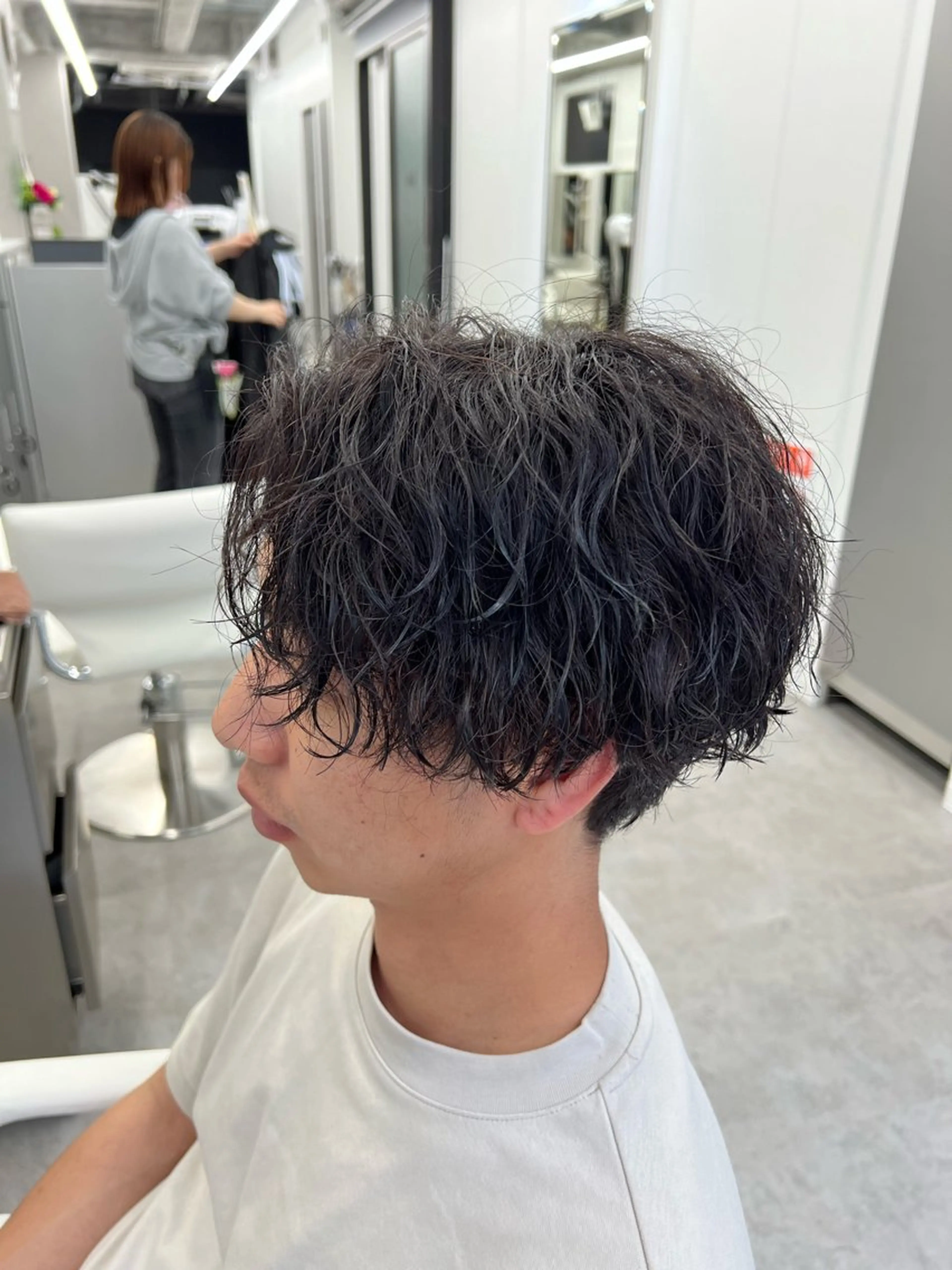 パーマ メンズ カット パーマ 美髪縮毛矯正/曲がる 縮毛矯正/佐野友尉のヘアスタイル