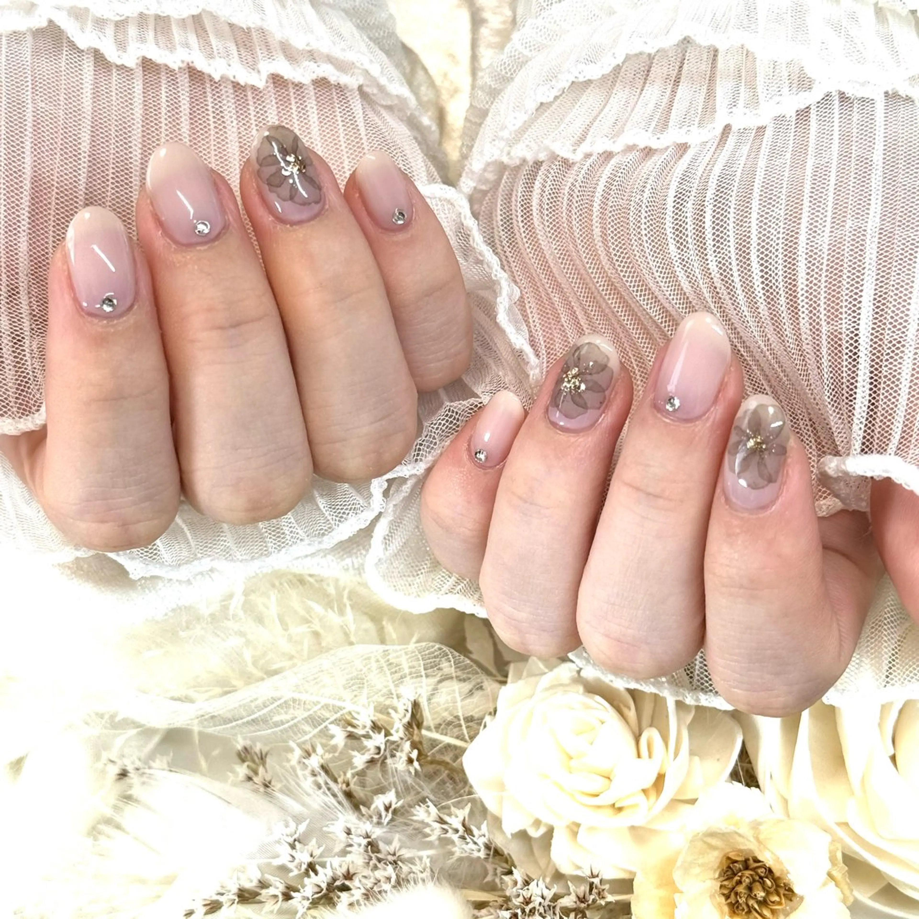 ネイル フラワーネイル ハンドネイル Hana_ Rieのネイルデザイン