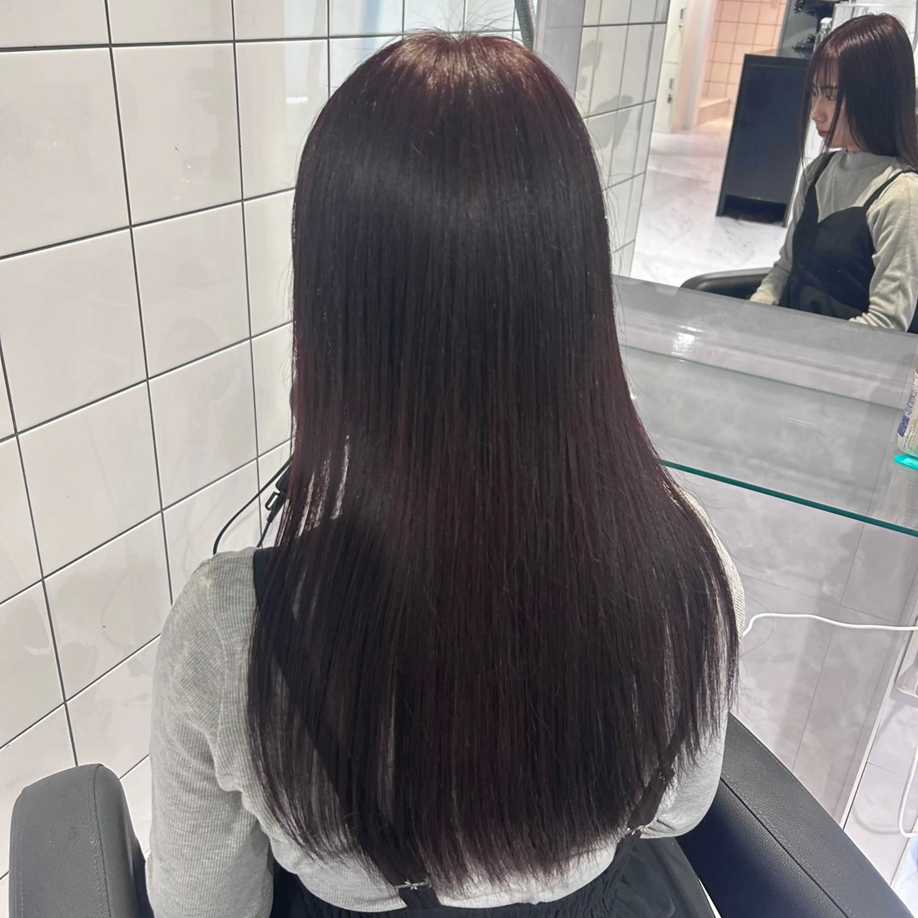 ロング カラー カット 表参道/透明感カラー /暗髪/ジュキヤのヘアスタイル