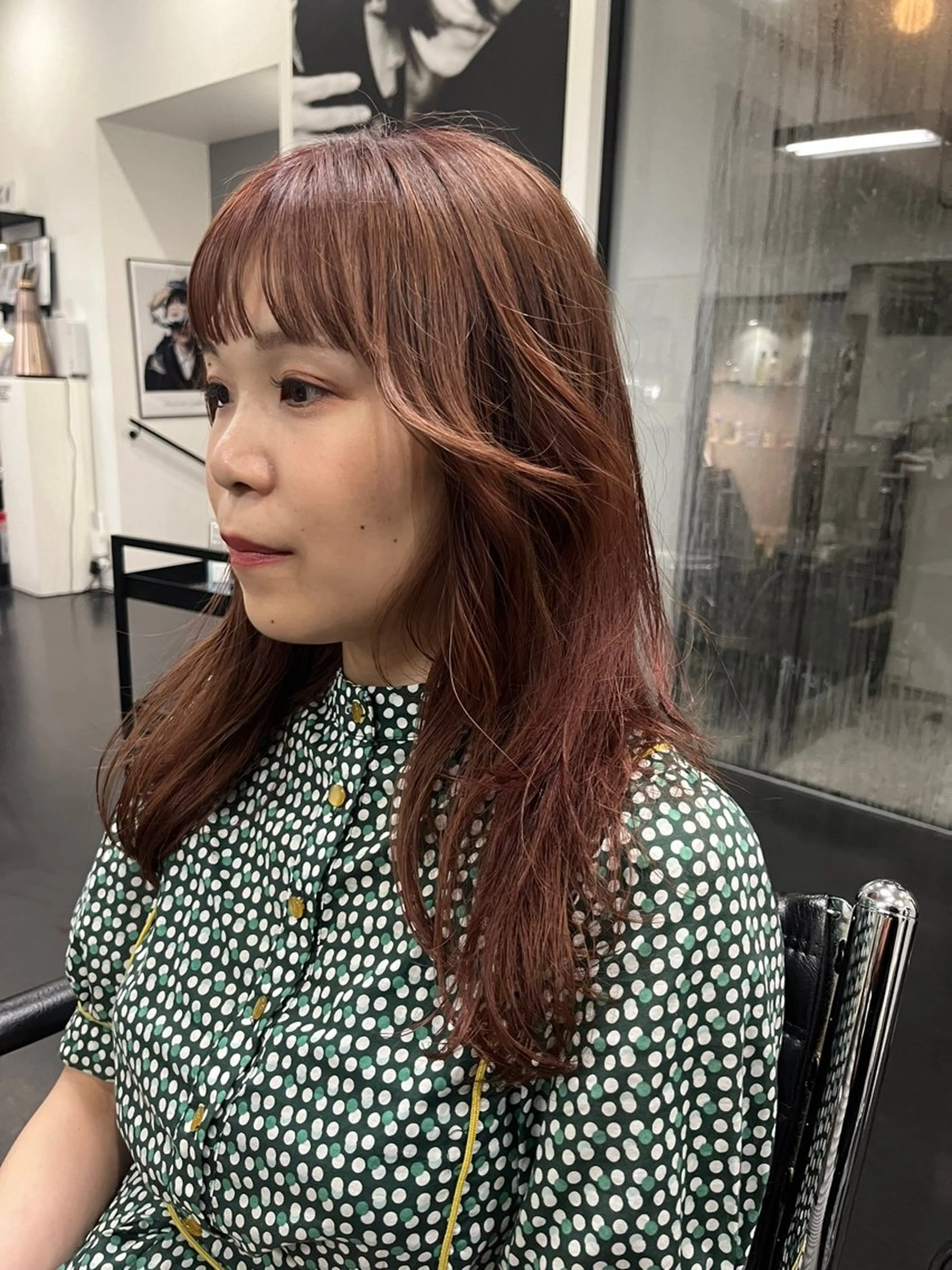 ロング 顔周りカット 韓国風ヘア レイヤーカット パーマ/縮毛矯正 揚村武斗のヘアスタイル