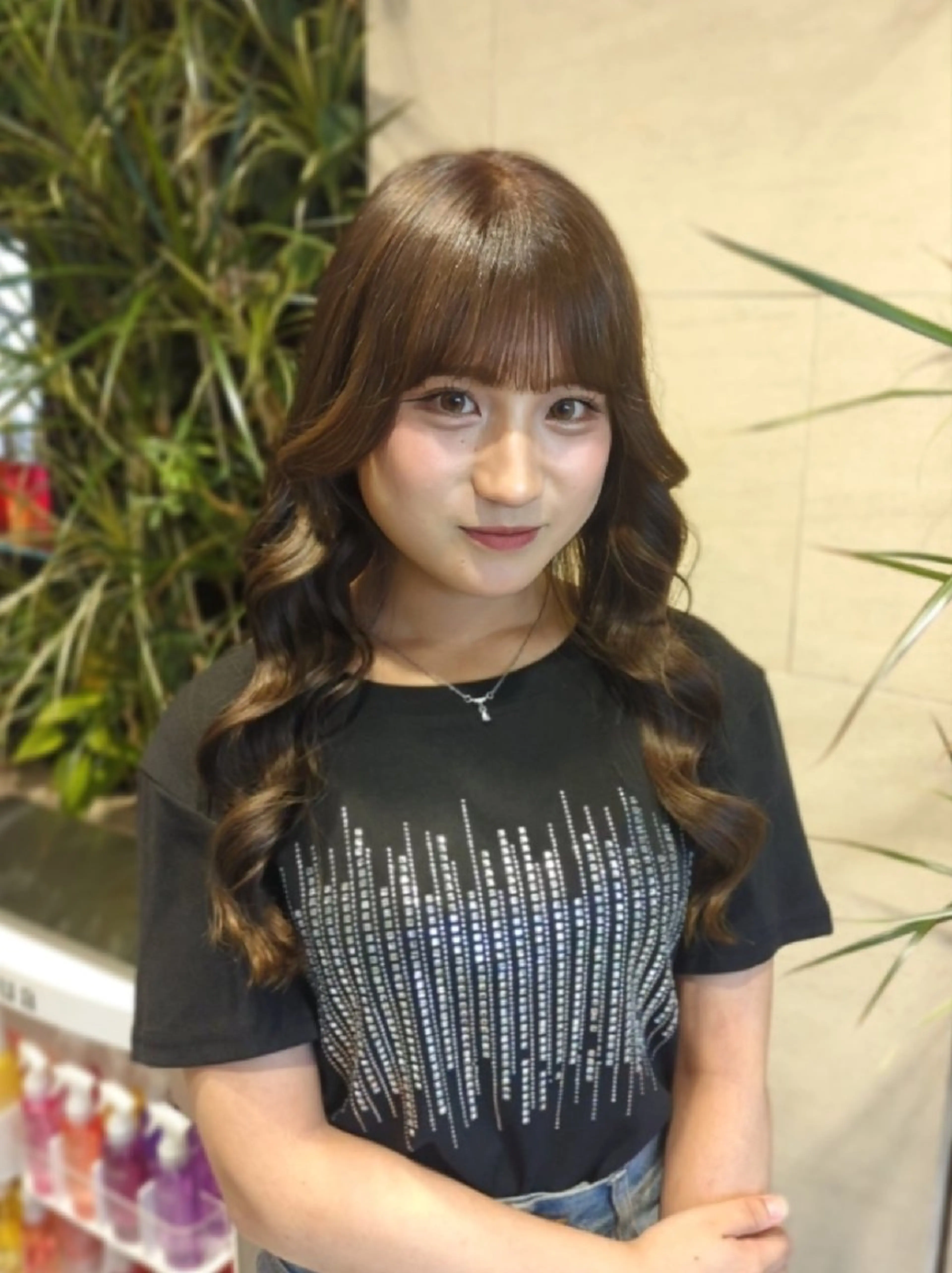 ロング カット ヘアカラー 髪質改善/お呼ば れヘア/透明感カラーのヘアスタイル