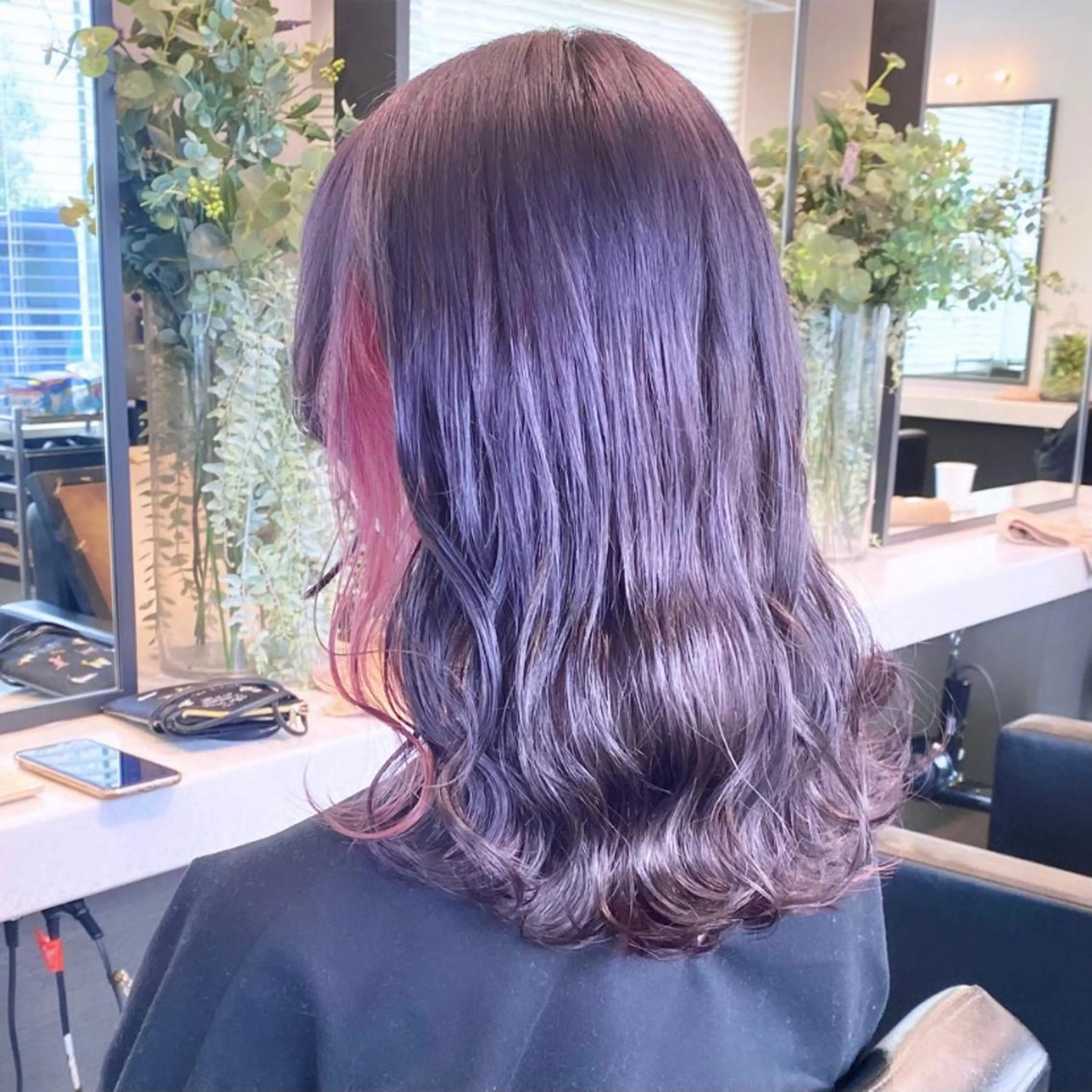 セミロング カラー 💗ガーリーヘア🎀 saki💗のヘアスタイル