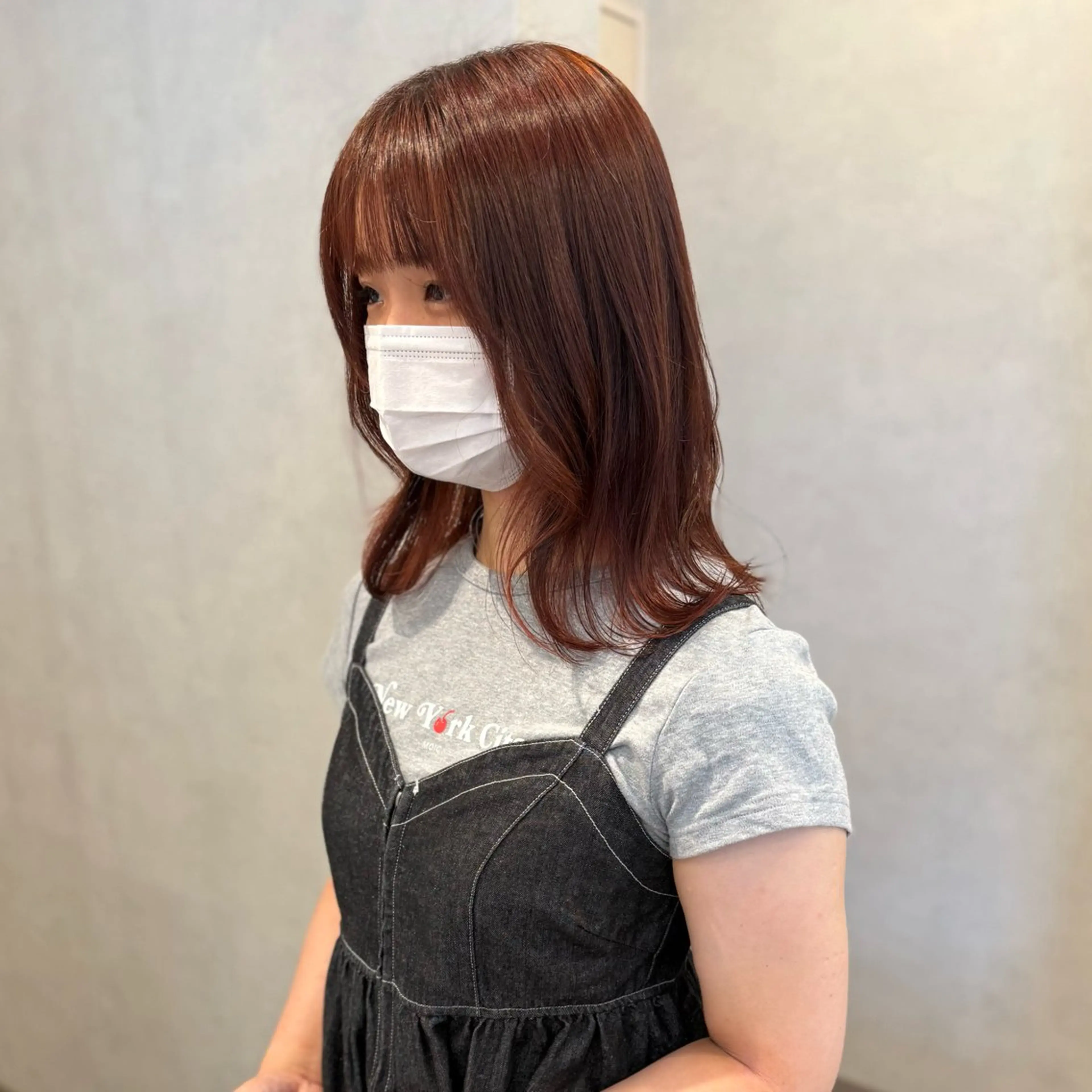 ミディアム カラー レッドカラー ヘアカラー トリートメント Lita./ 大賀ひかり🧁🫧のヘアスタイル