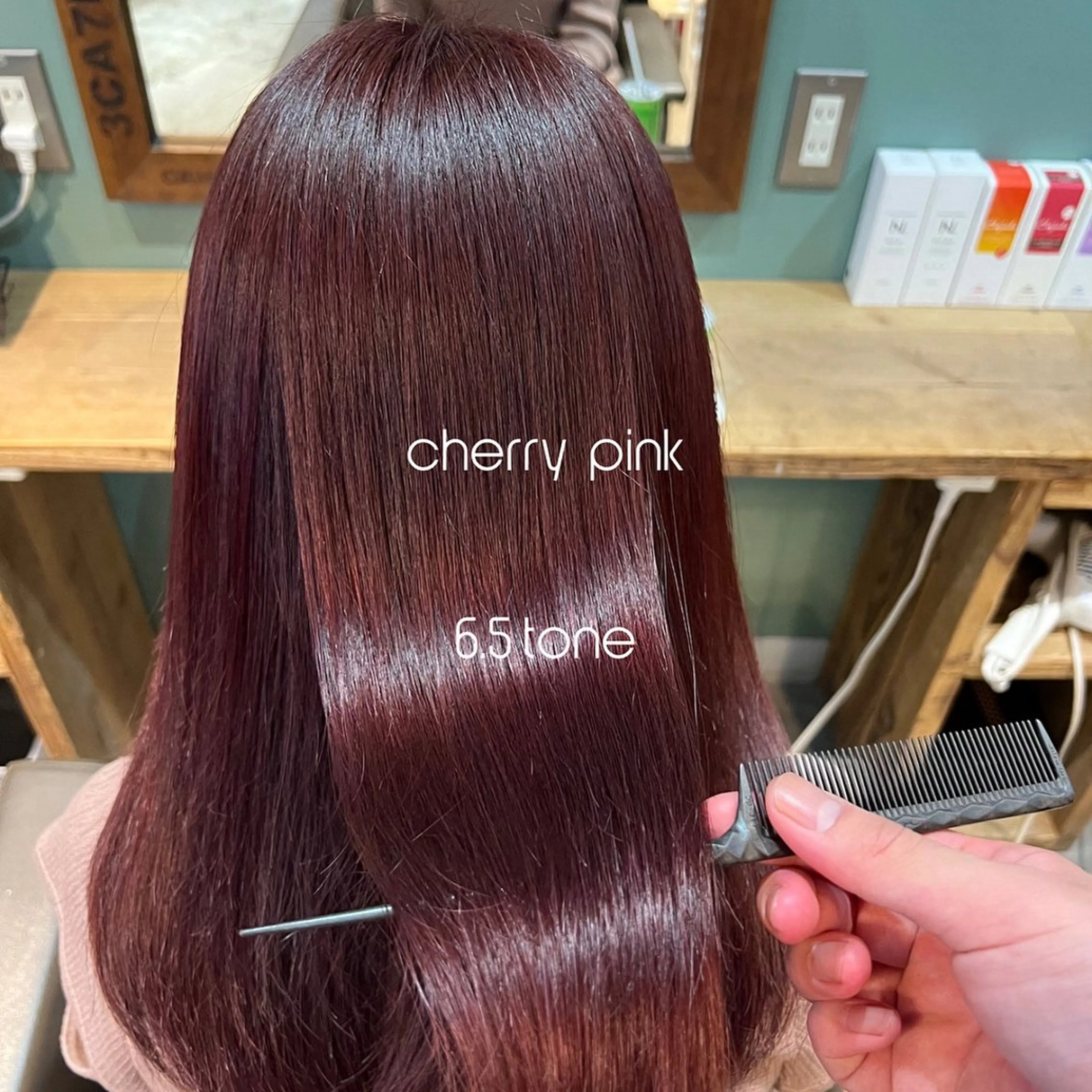 セミロング カラー ブリーチ ブリーチなしカラー 髪質改善/美髪矯正/ ハッシュカット/韓国のヘアスタイル