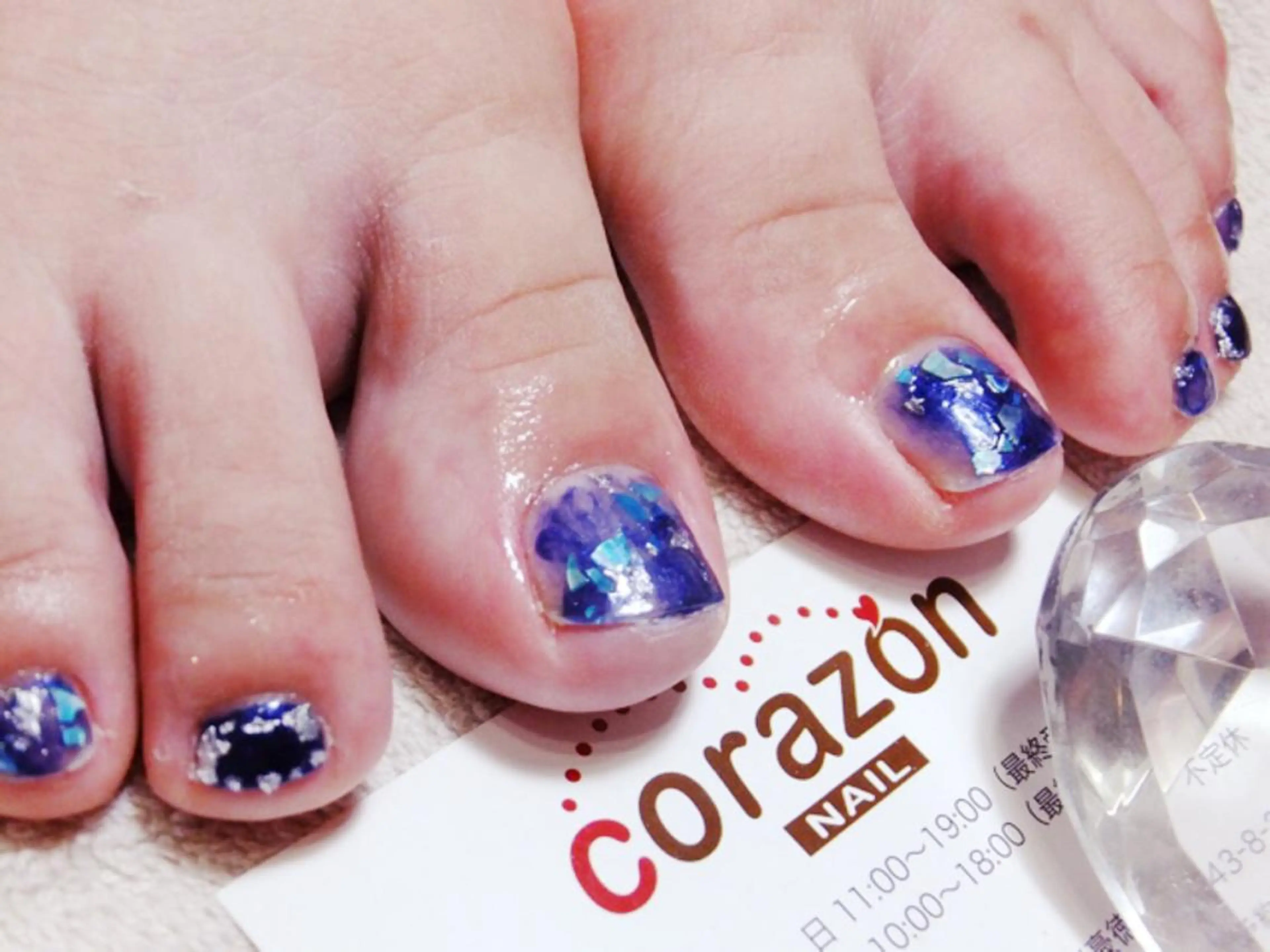 ネイル アートネイル ブルー corazon所属・ネイリスト aicoのネイルデザイン