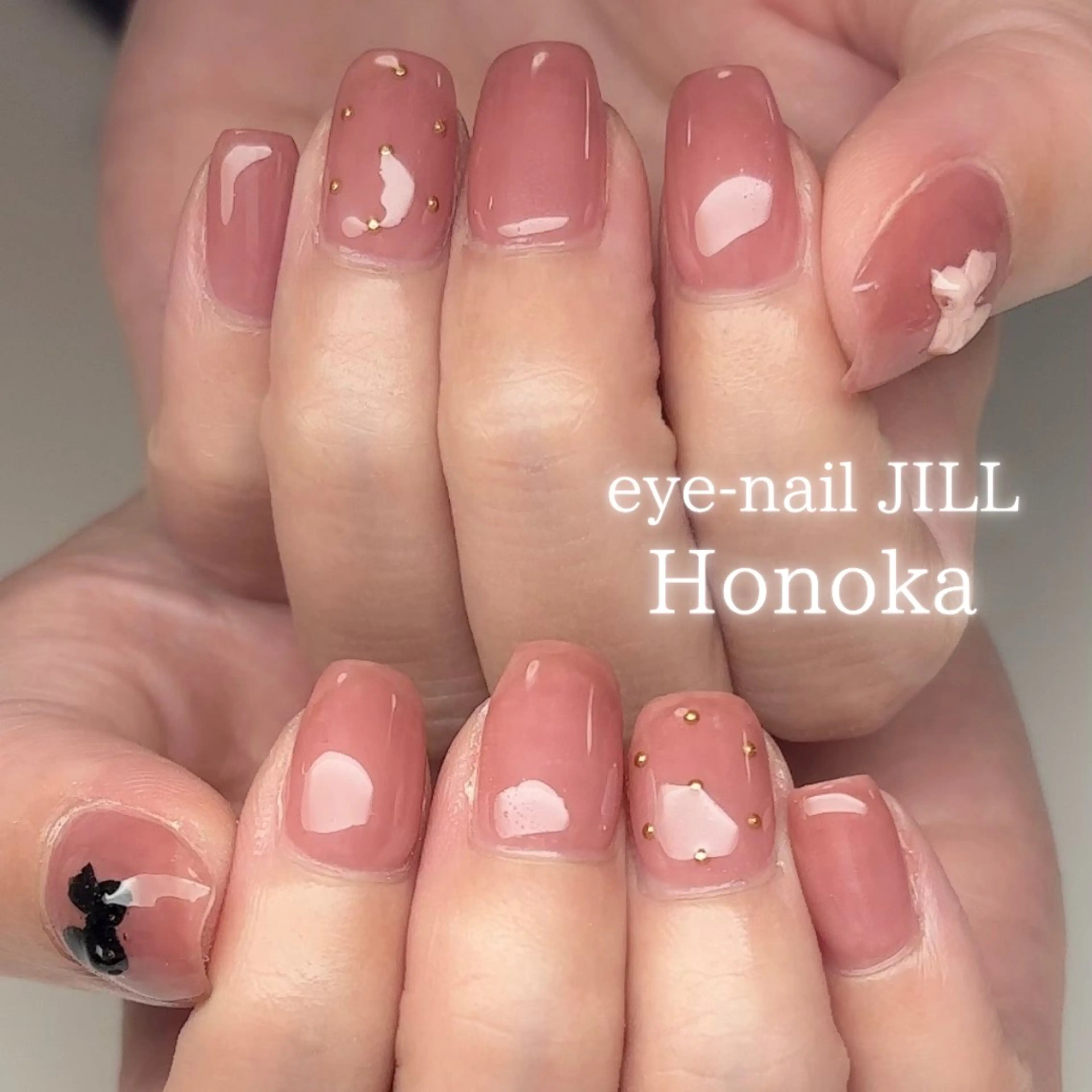 ネイル リボン ハンドネイル JILL Honokaのネイルデザイン