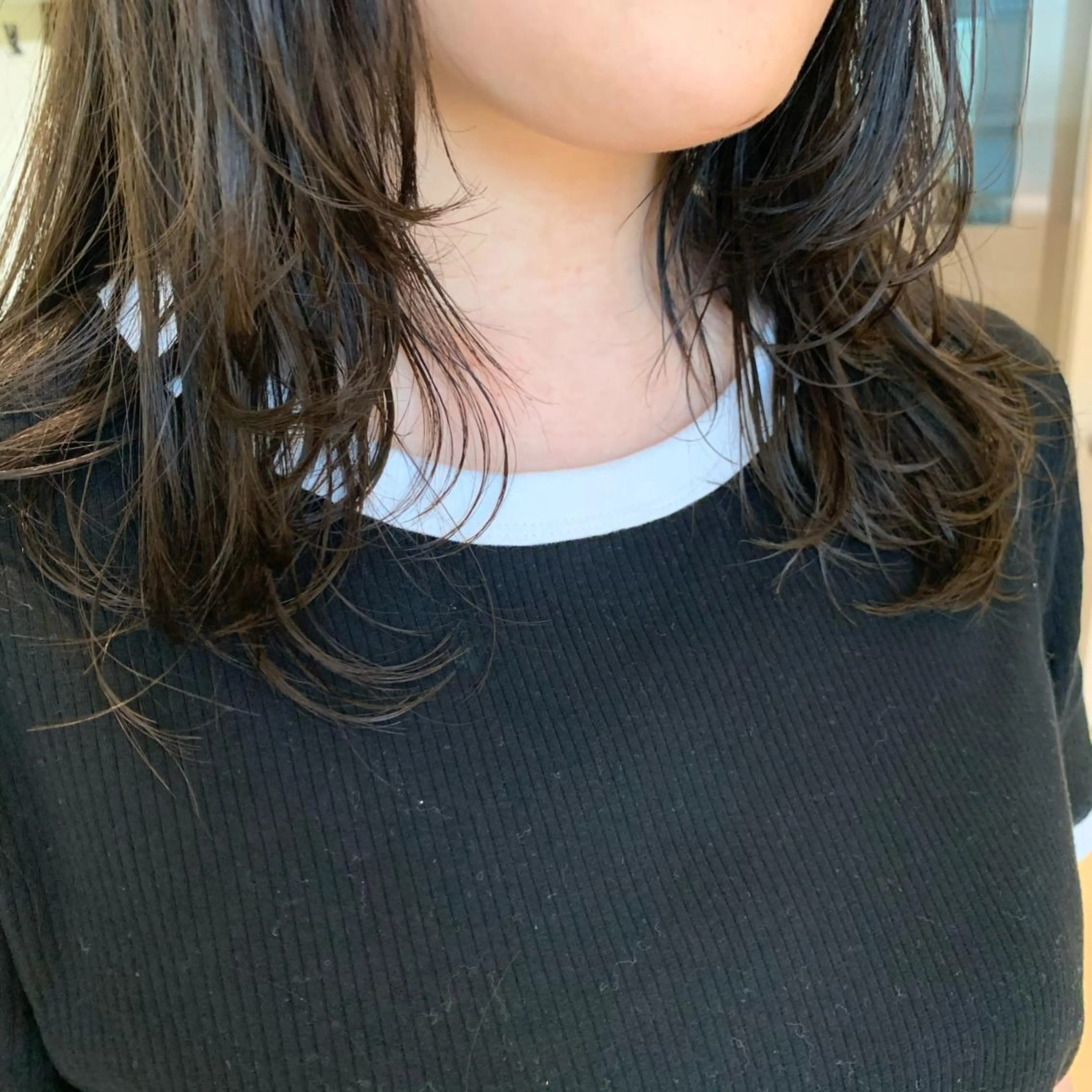 セミロング 顔周りカット レイヤーカット ANY／SUE 千葉パーマのヘアスタイル