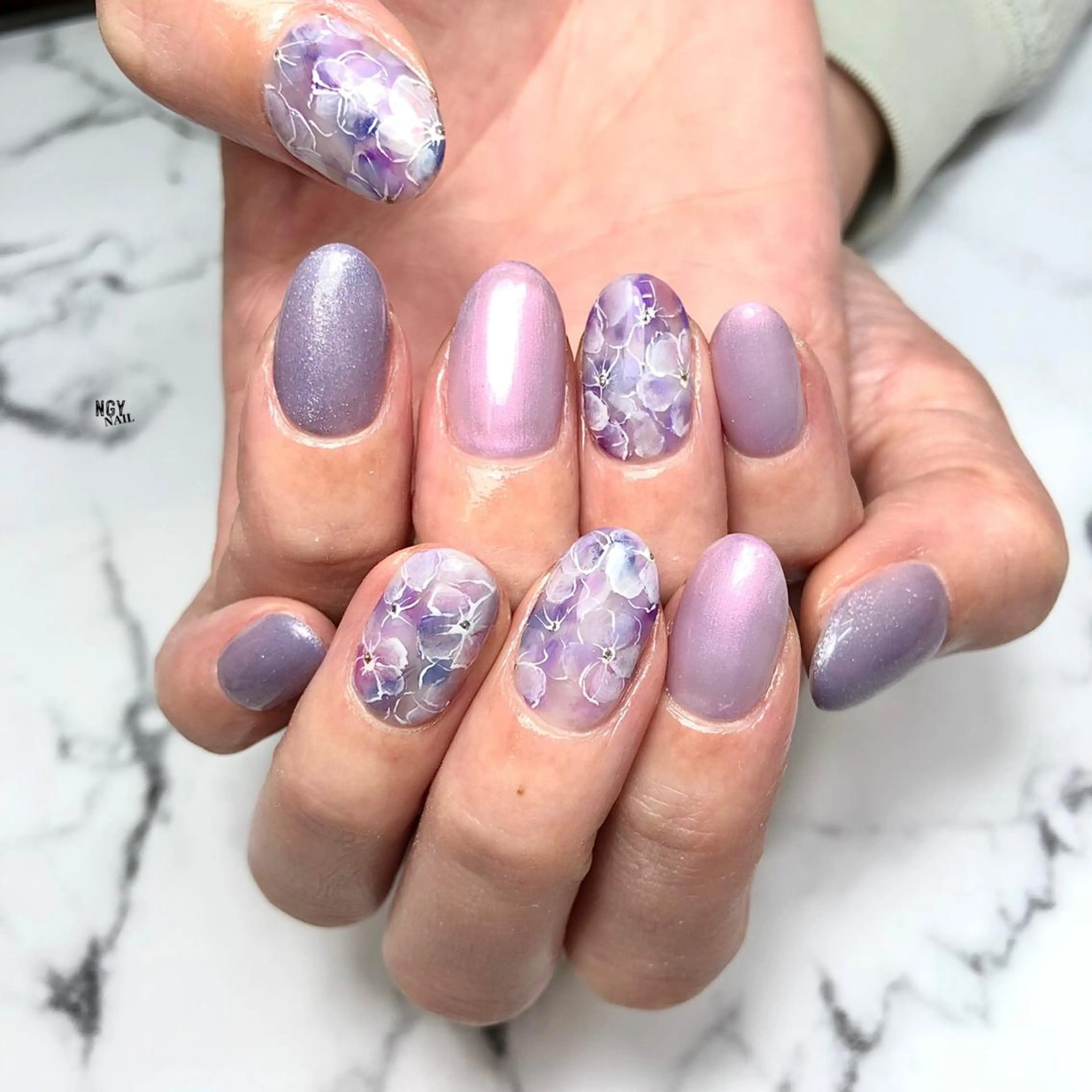 ネイル アートネイル フラワーネイル ニュアンスネイル ワンカラーネイル パステルネイル ハンドネイル NAIL NOWのネイルデザイン