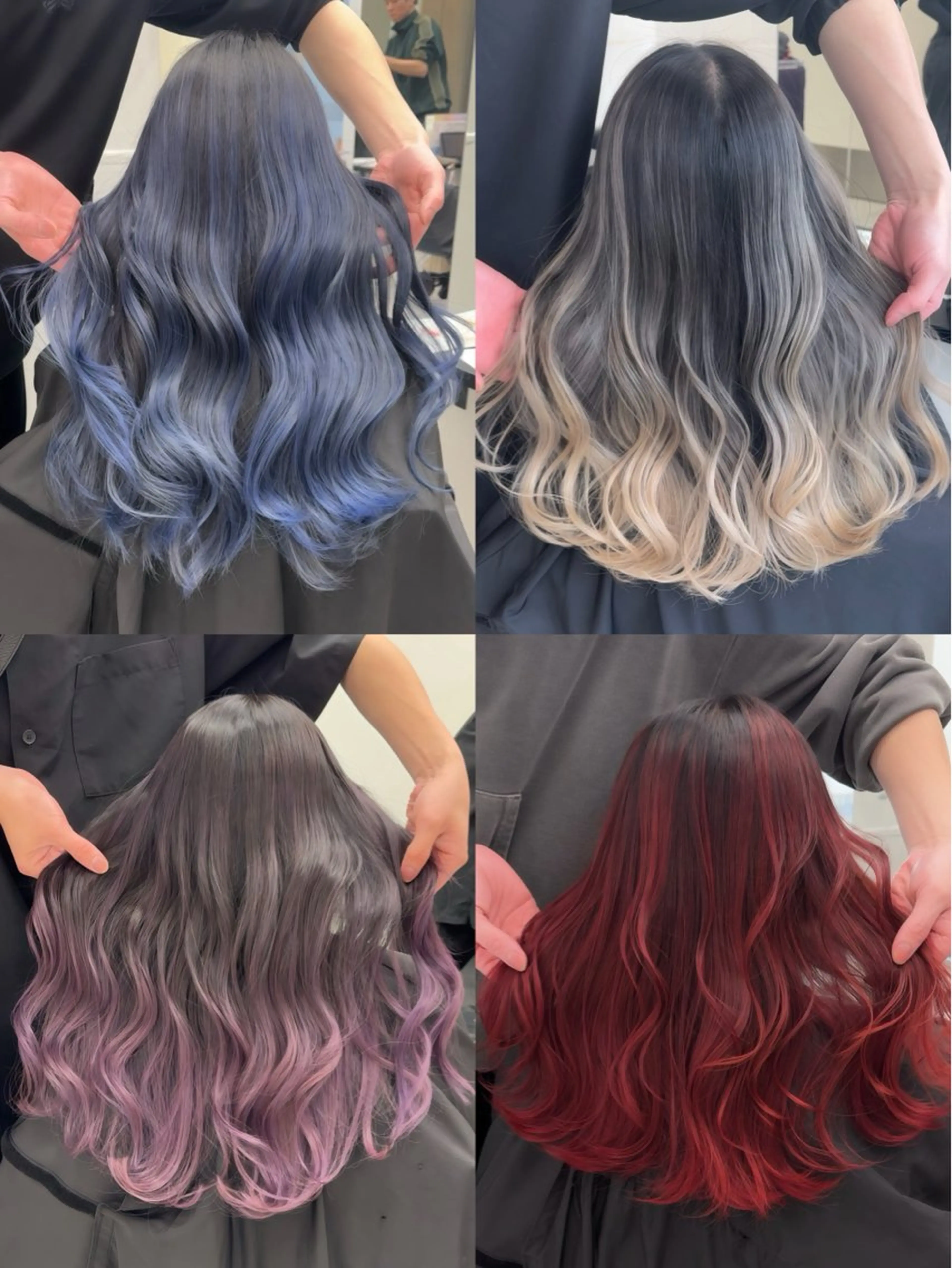 ロング カラー バレイヤージュ レイヤーカット Rikuto/原宿 /グラデーションのヘアスタイル