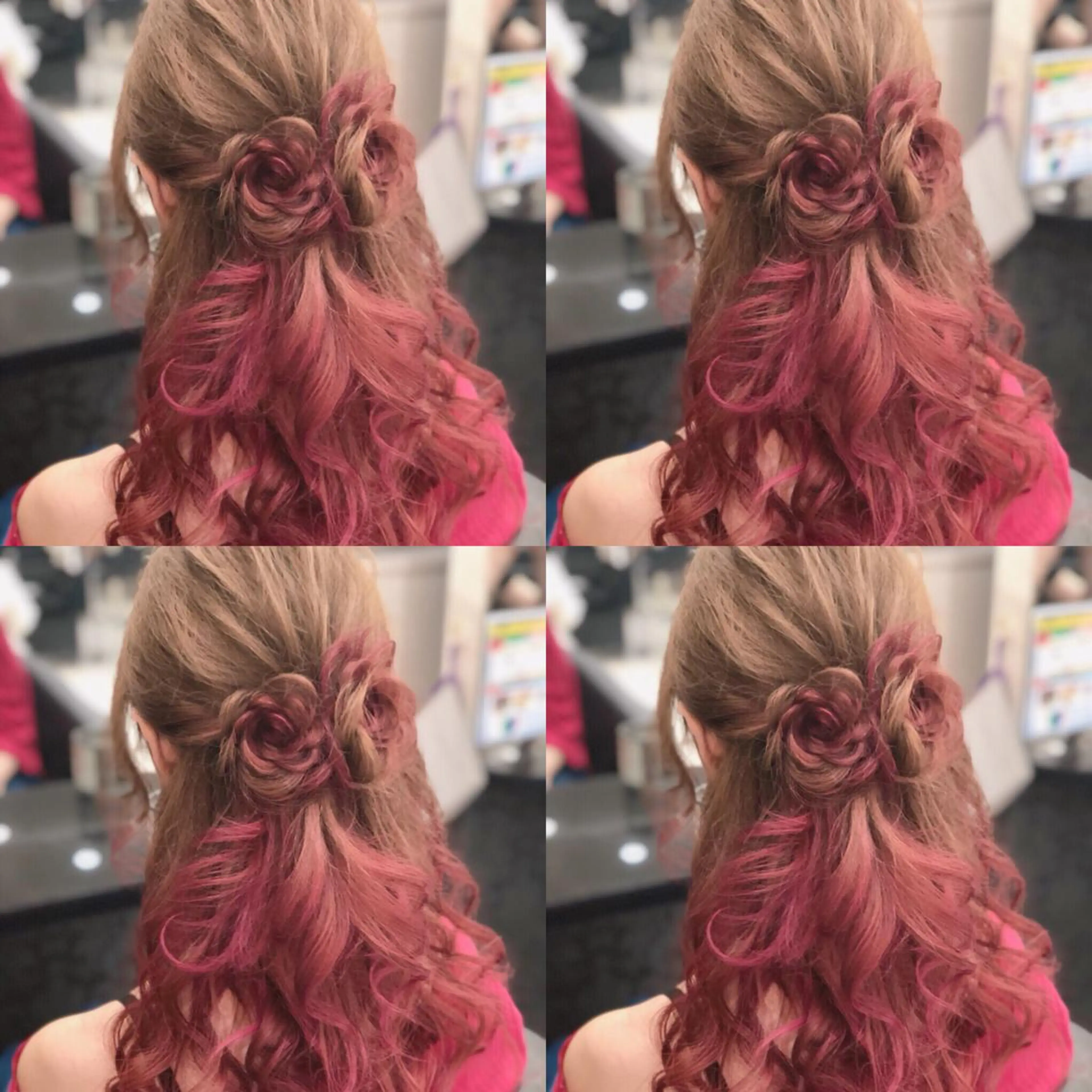 ミディアム ヘアアレンジ ハーフアップ ヘアセット 🌷MAYU 🌷のヘアスタイル
