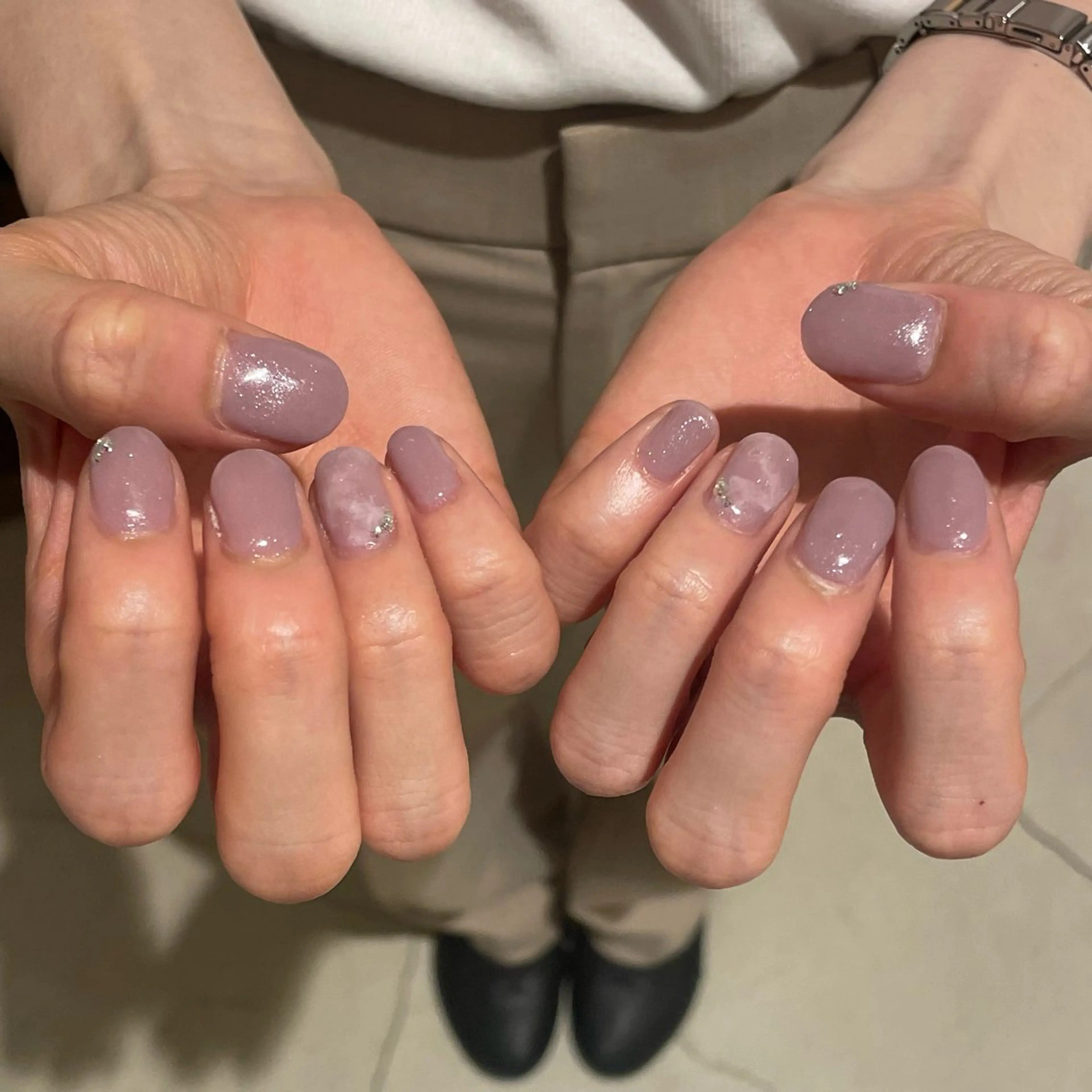 ネイル シンプルネイル 楓花 🌸のネイルデザイン