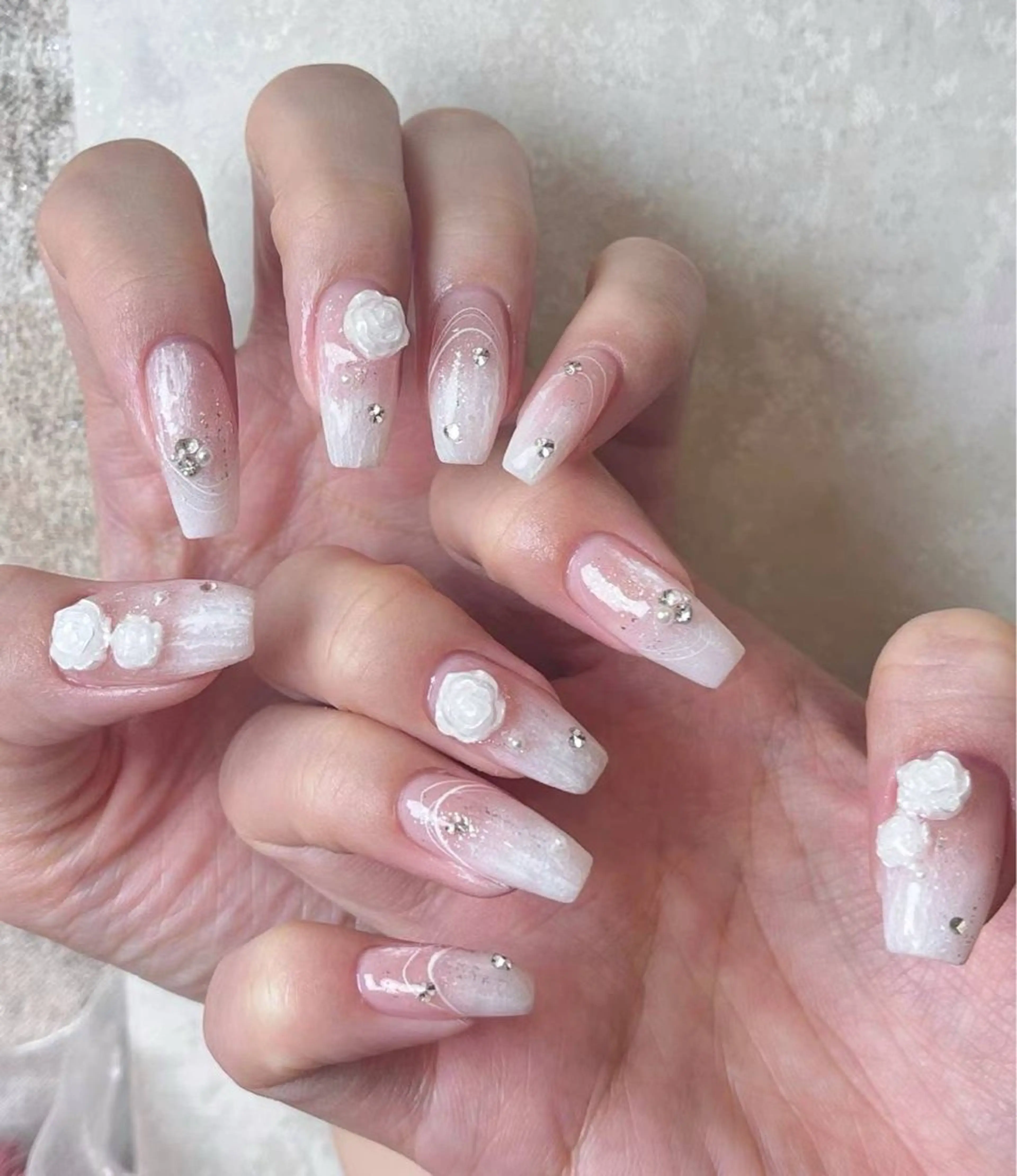 ネイル アートネイル フラワーネイル フットネイル ジェルネイル キラキラネイル Babarla Nailのネイルデザイン