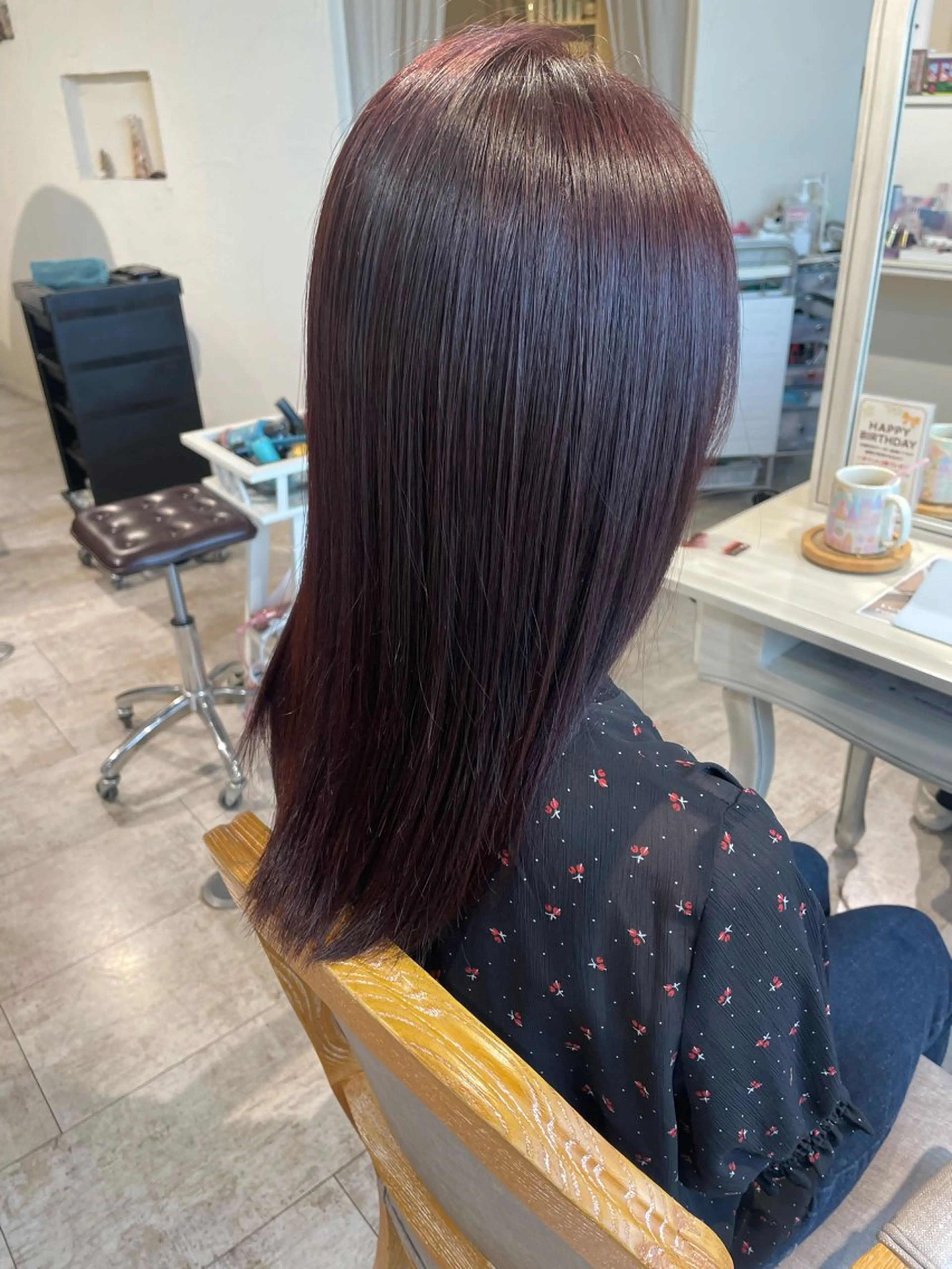 セミロング カラー 魔法のシャンプーで 艶髪に✳︎/カラーのヘアスタイル