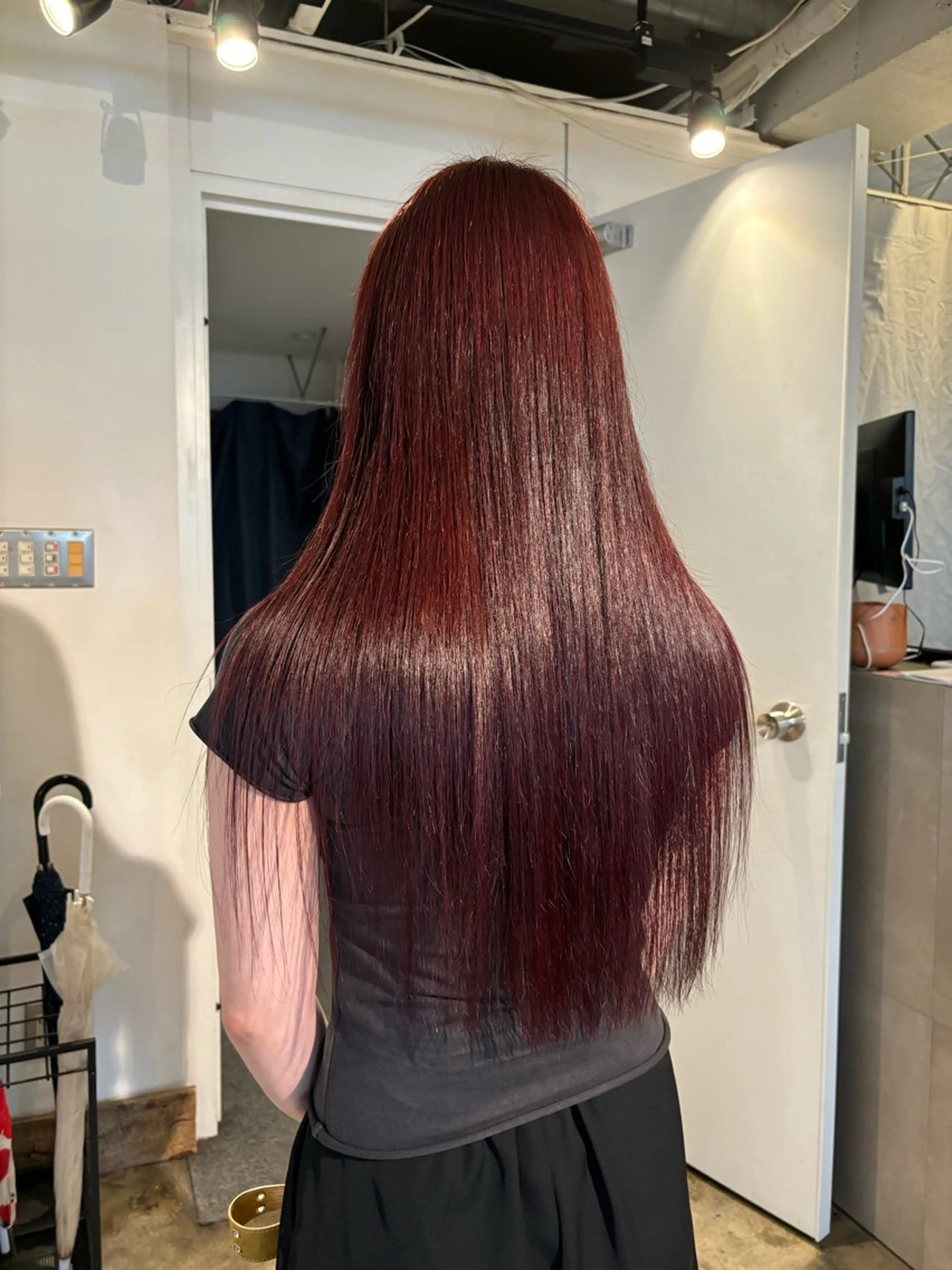 ロング カラー ブリーチ ダブルカラー ブリーチなしカラー 髪質改善 トリートメント 暖色カラー🍒 ケアブリーチ/akiのヘアスタイル