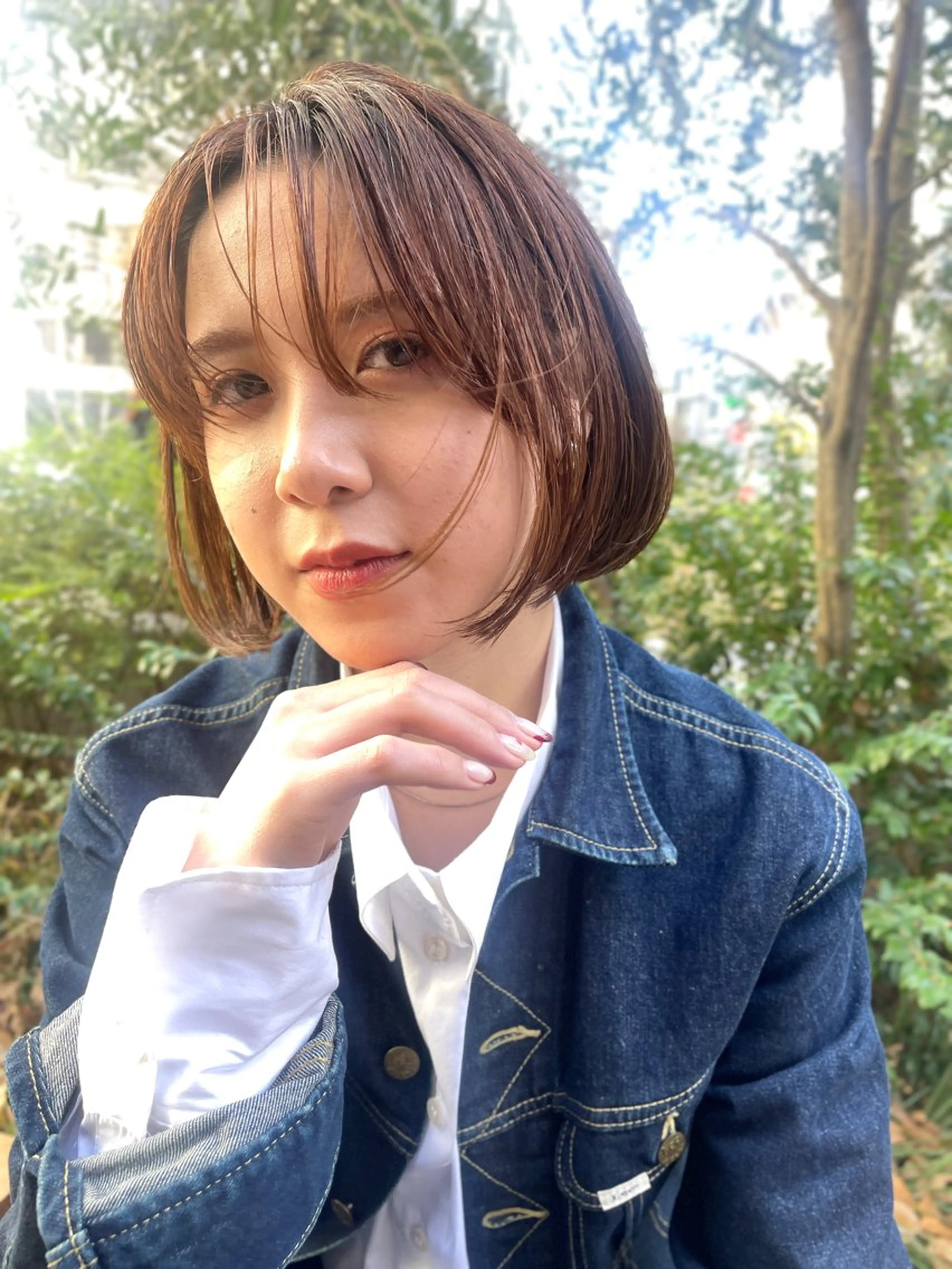 ミディアム カラー パーマ ミディアムパーマ レイヤー／似合わせ TAKUYAのヘアスタイル