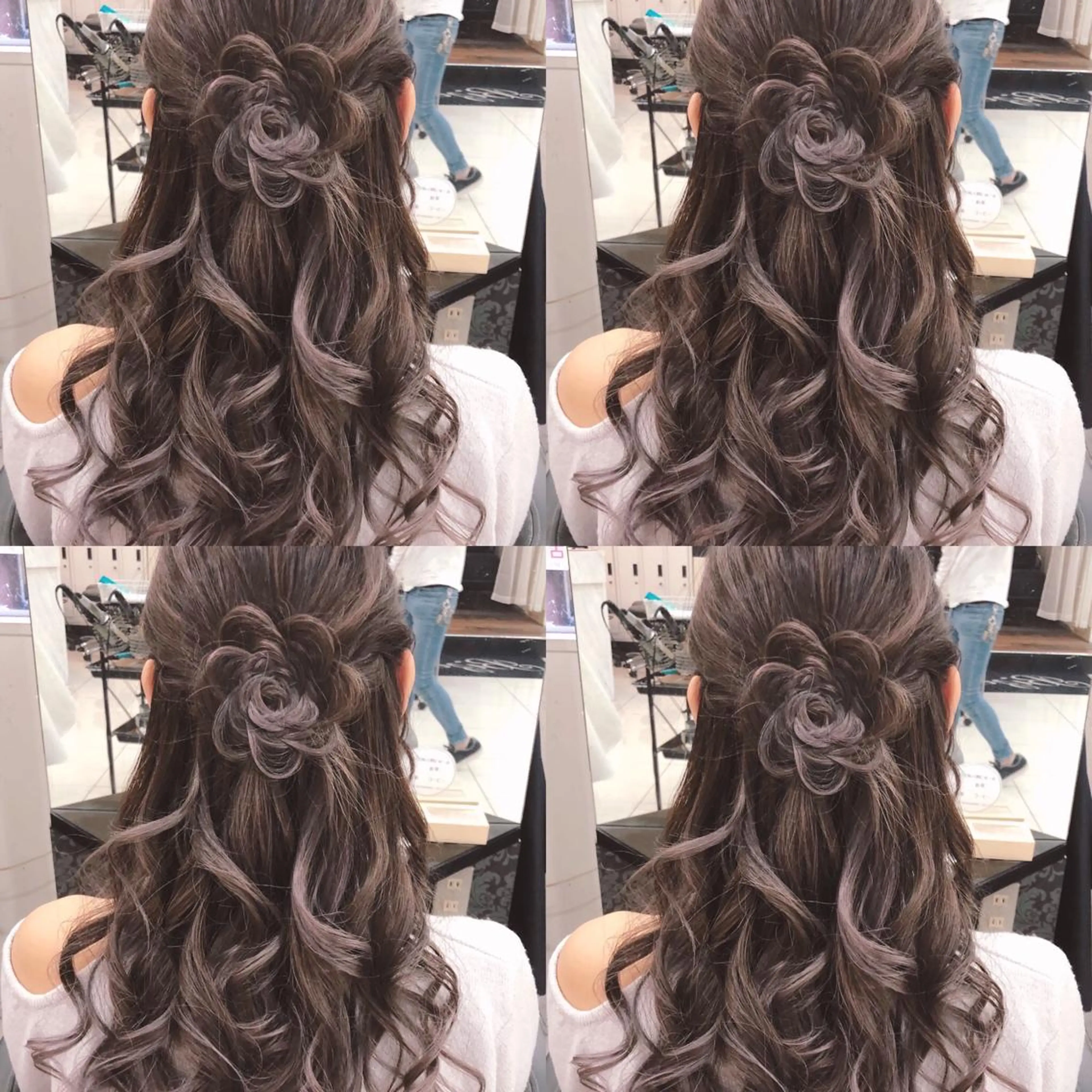 ロング ヘアアレンジ ハーフアップ ヘアセット 🌷MAYU 🌷のヘアスタイル