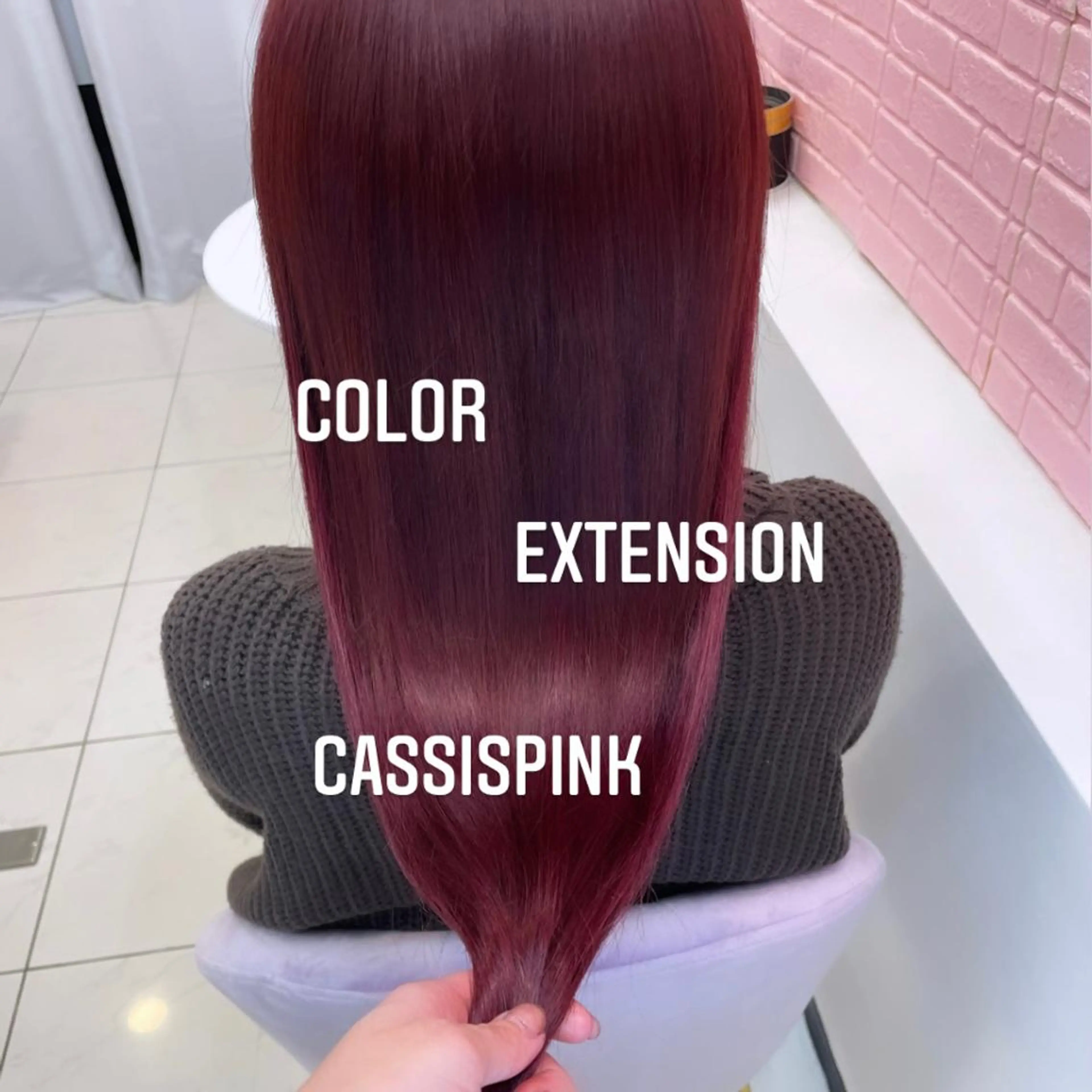 ロング カラー エクステ エクステ🩵ブリーチ 韓国ヘア🩵KAEのヘアスタイル