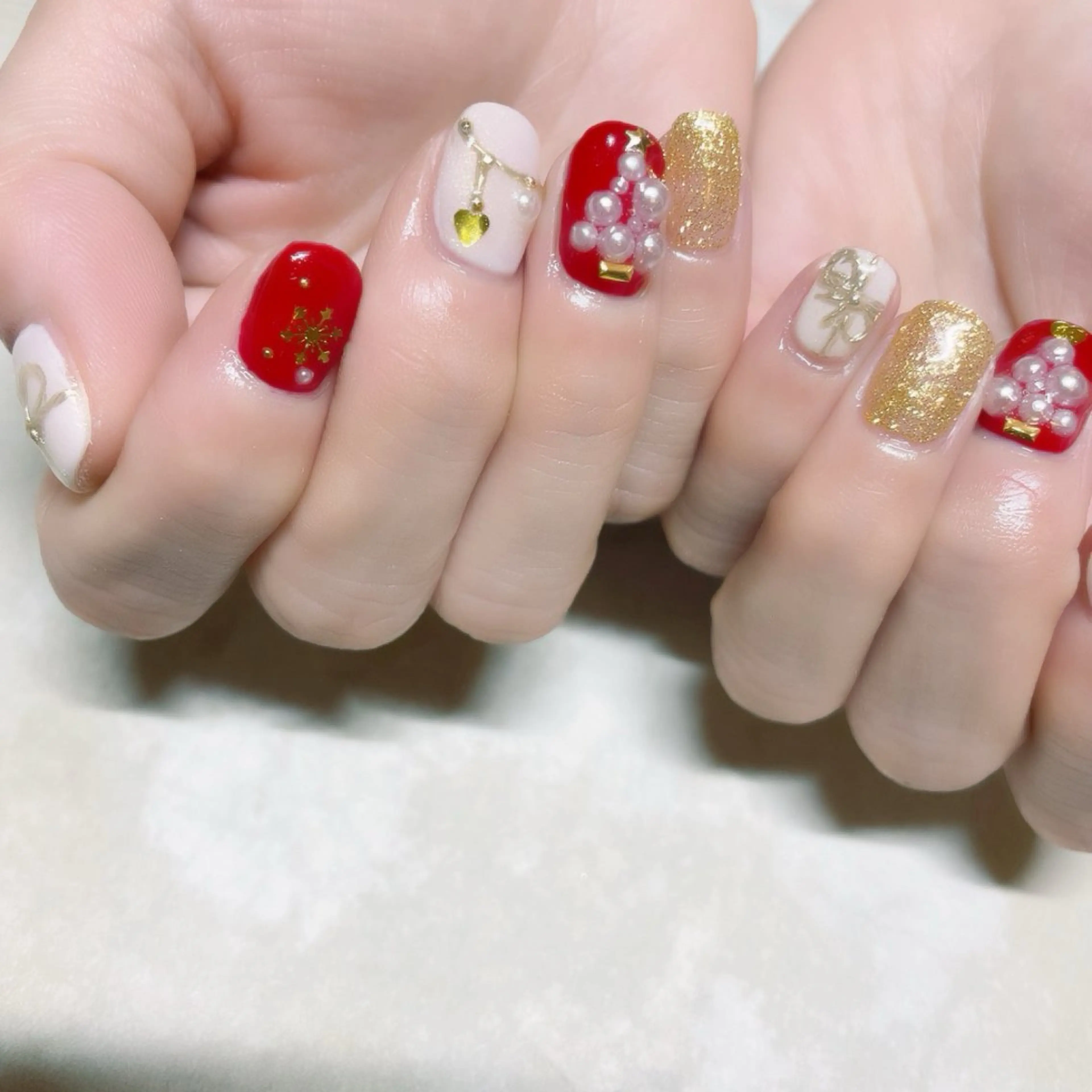 ネイル 冬ネイル クリスマス ハンドネイル ricco risaiaのネイルデザイン