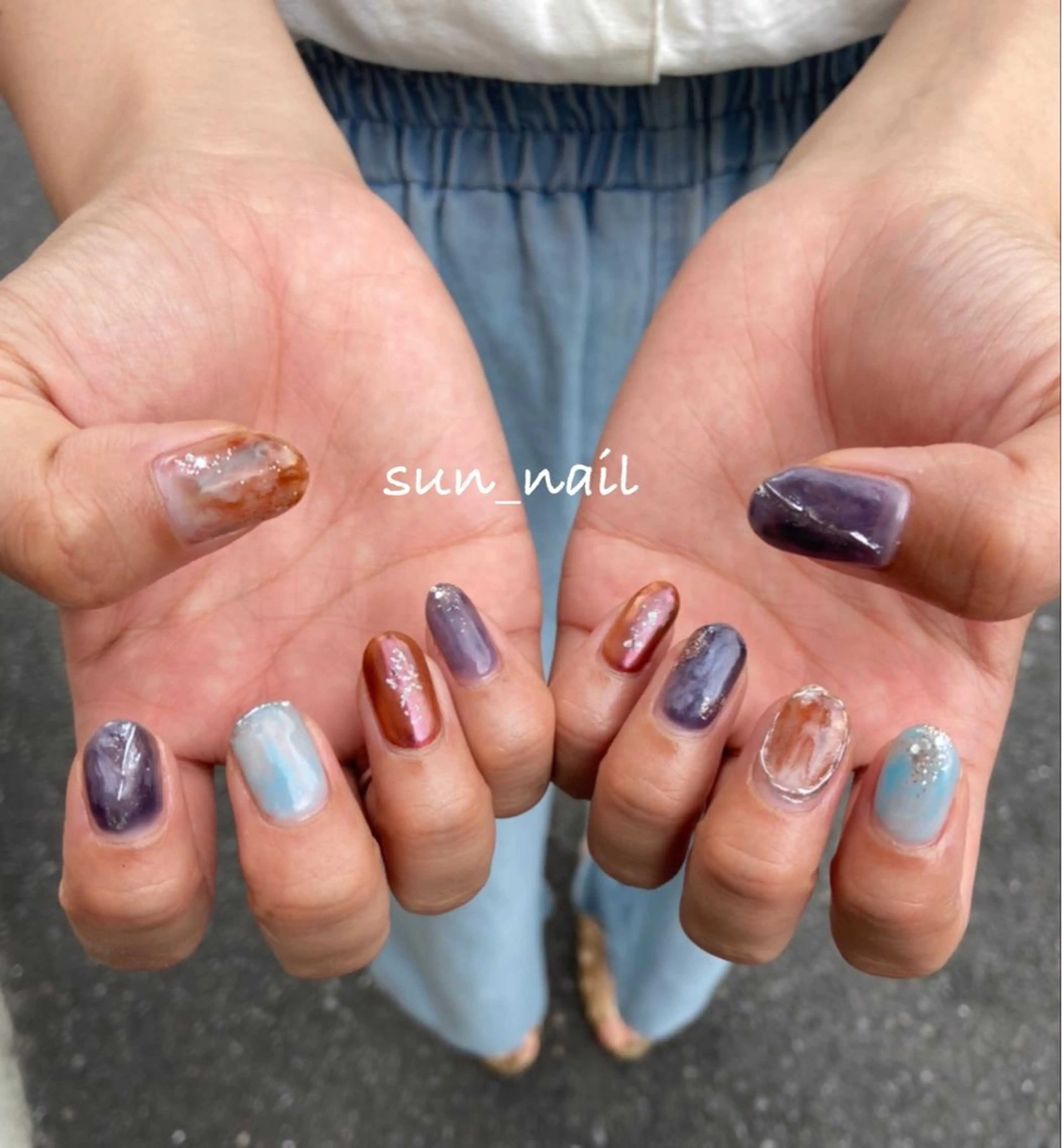 ネイル アートネイル クリアネイル ミラーネイル ニュアンスネイル . unffのネイルデザイン