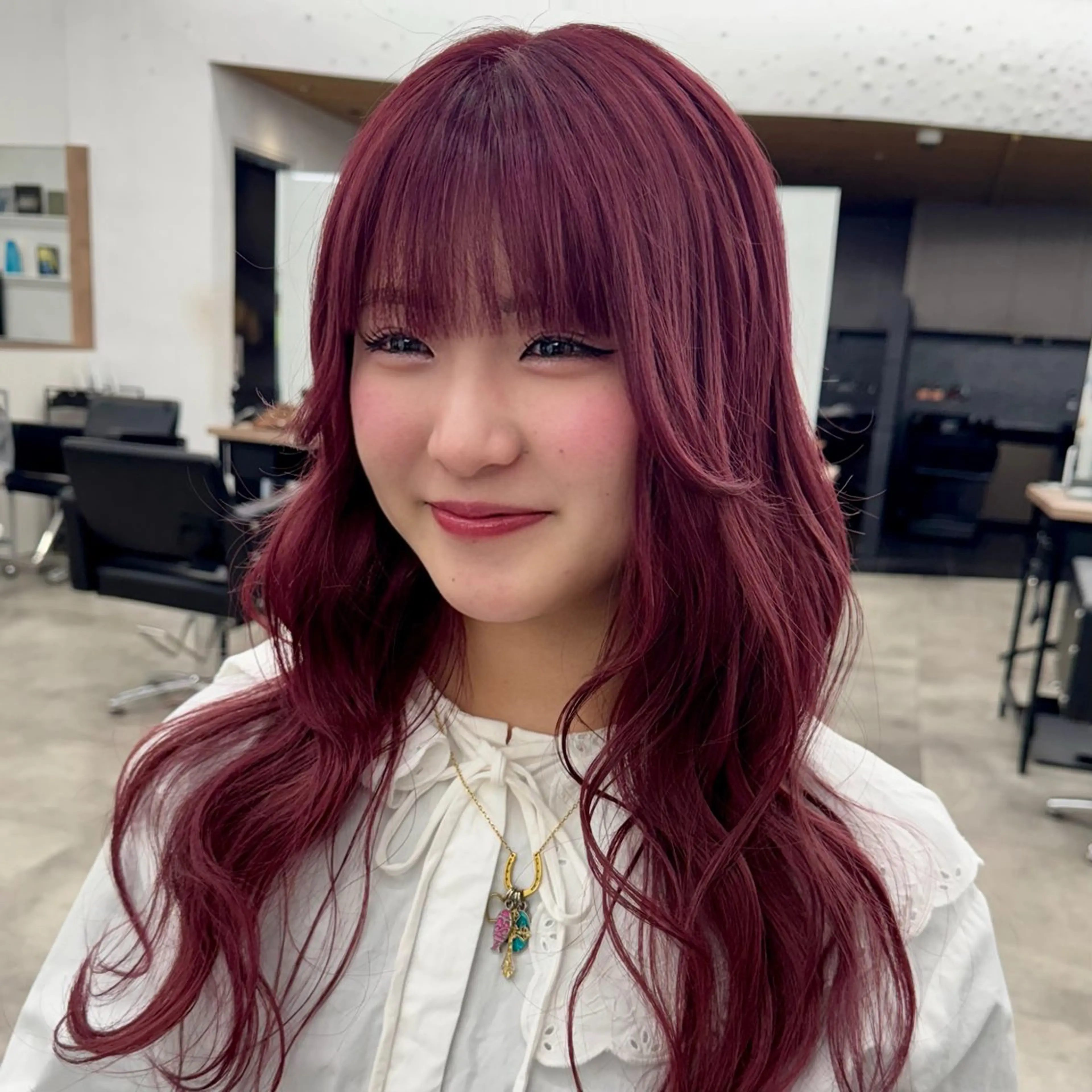 セミロング カラー ヘアアレンジ ブリーチ ピンクカラー ローズカラー ボブ/レイヤー/ 艶髪/HANA💗のヘアスタイル