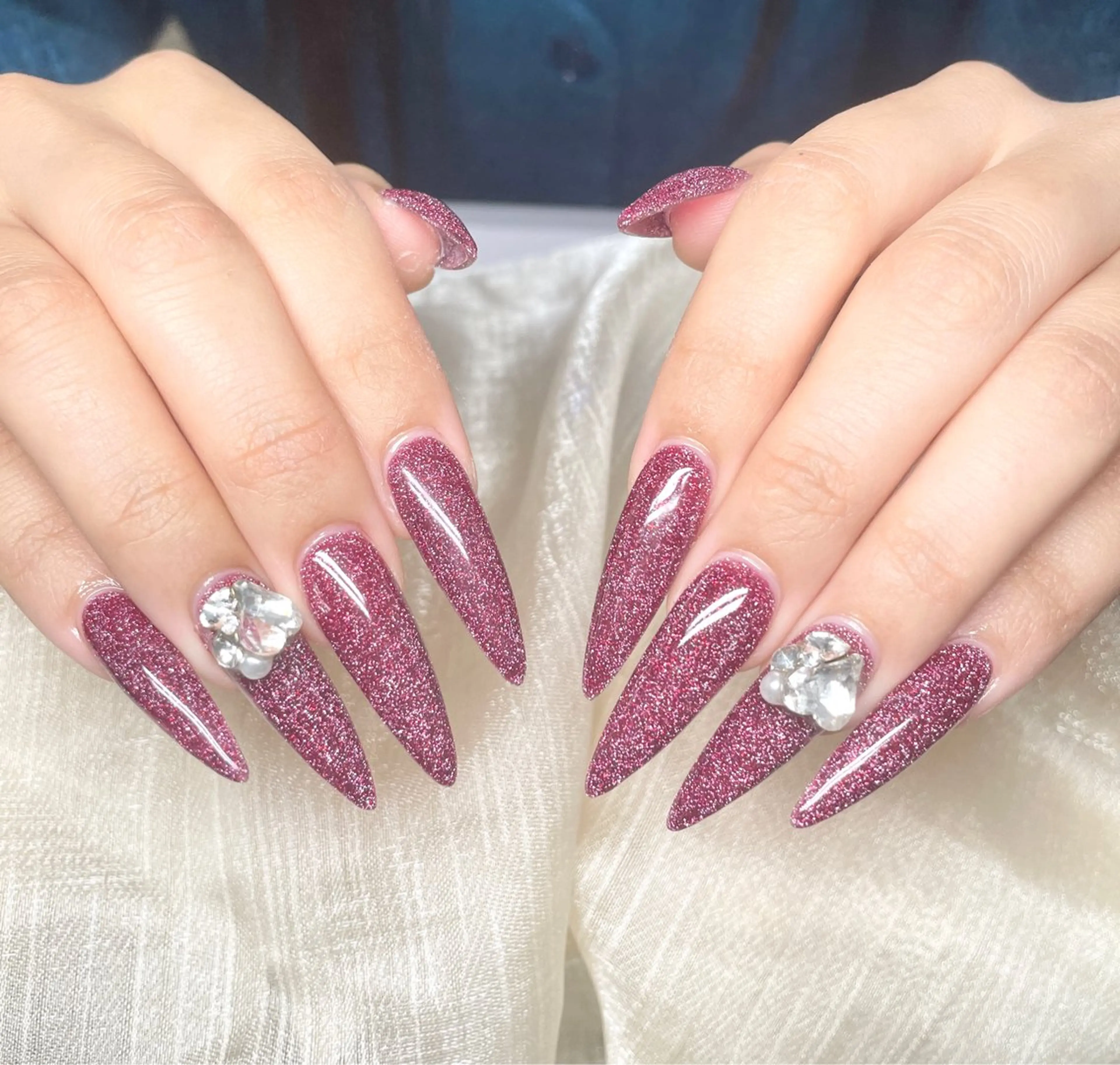 ネイル アヤメネイル 最新チップスカルプのネイルデザイン