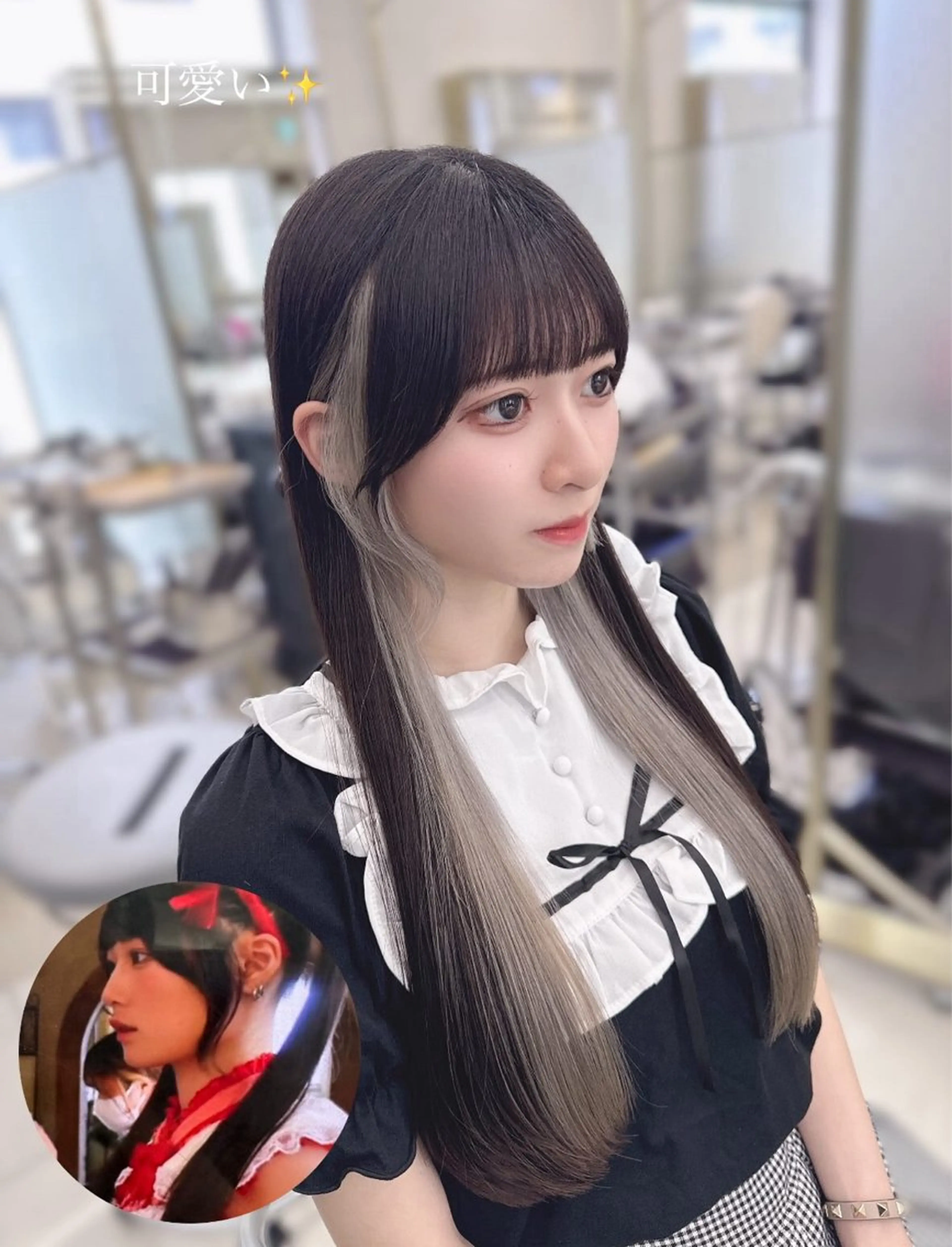 ロング カラー カット ヘアカラー トリートメント COA GINZA 空也/前髪/顔まわりのヘアスタイル