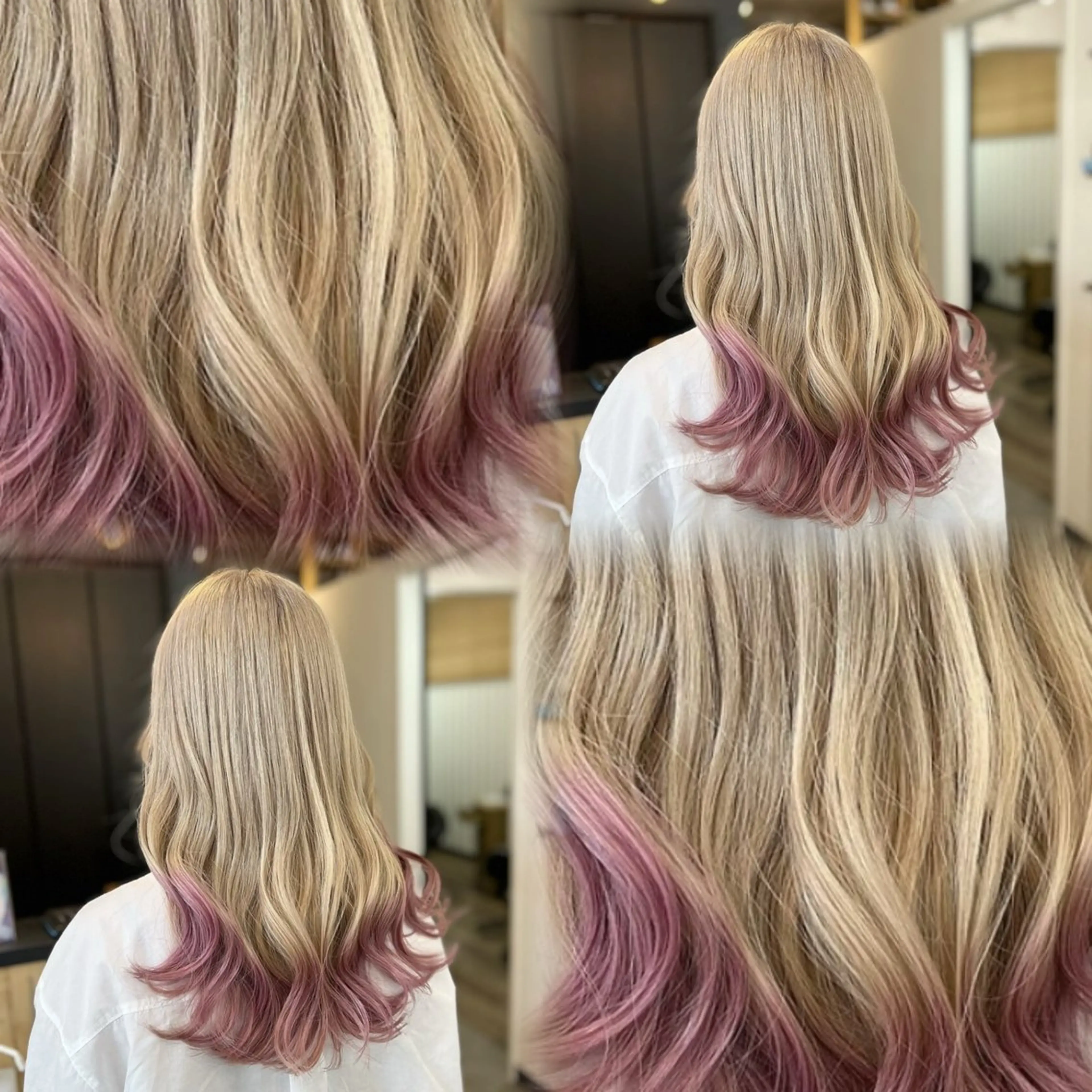 セミロング カラー ヘアカラー 髙橋 李里亜のヘアスタイル