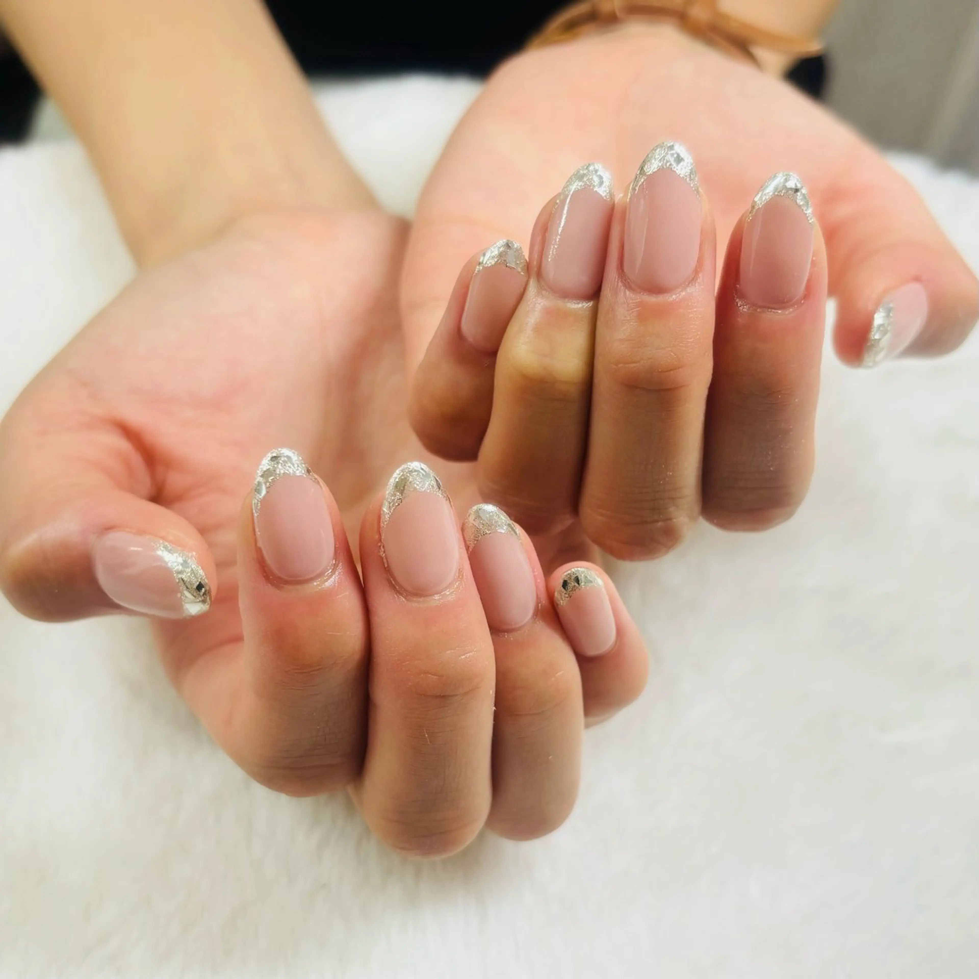 ネイル フレンチネイル ガラスフレンチ AngelCoco Tabataのネイルデザイン