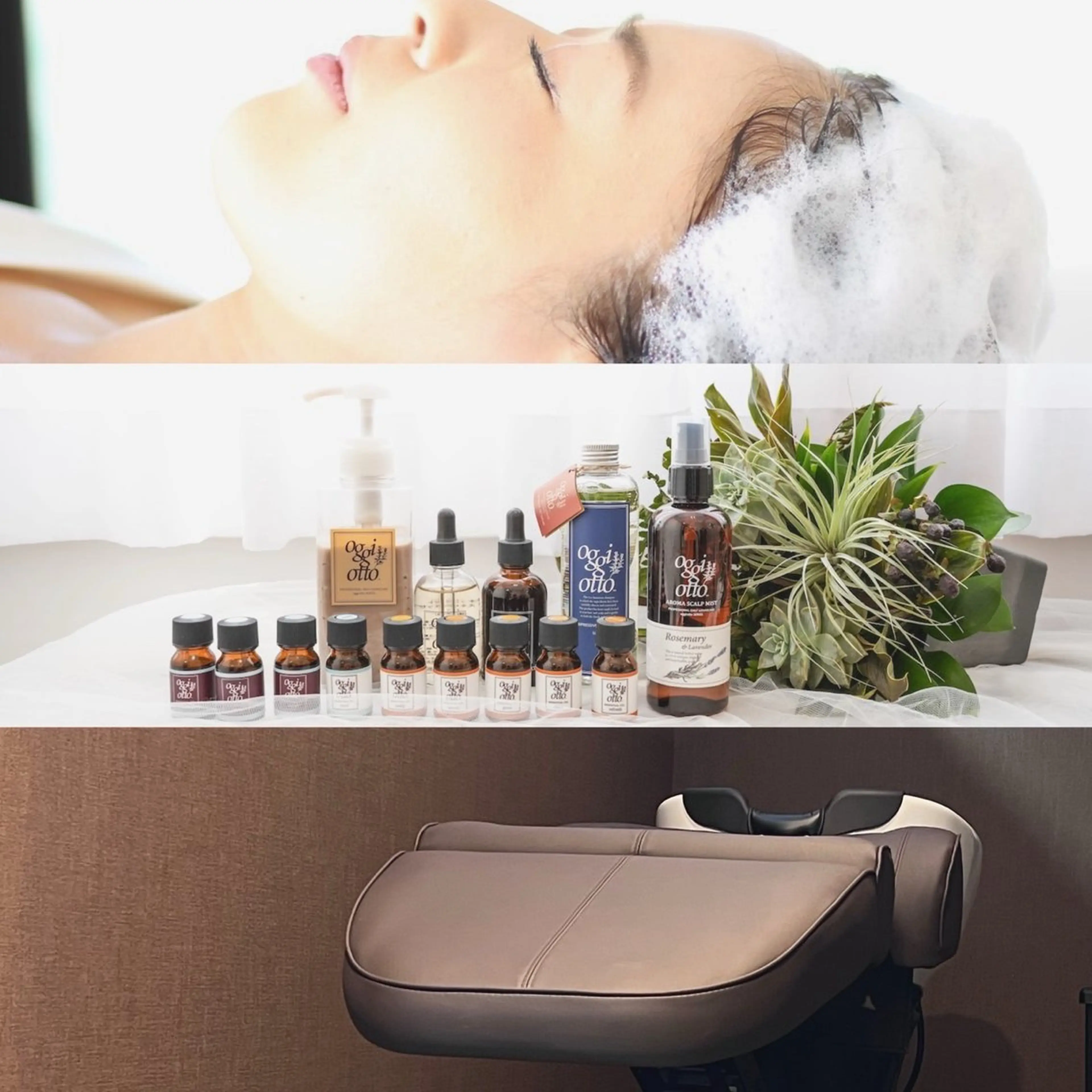 【平日限定💆🏼‍♀️】*半個室で贅沢体験* oggiottoヘアエステ(３step) ＆頭痛改善アロマヘッドスパの写真