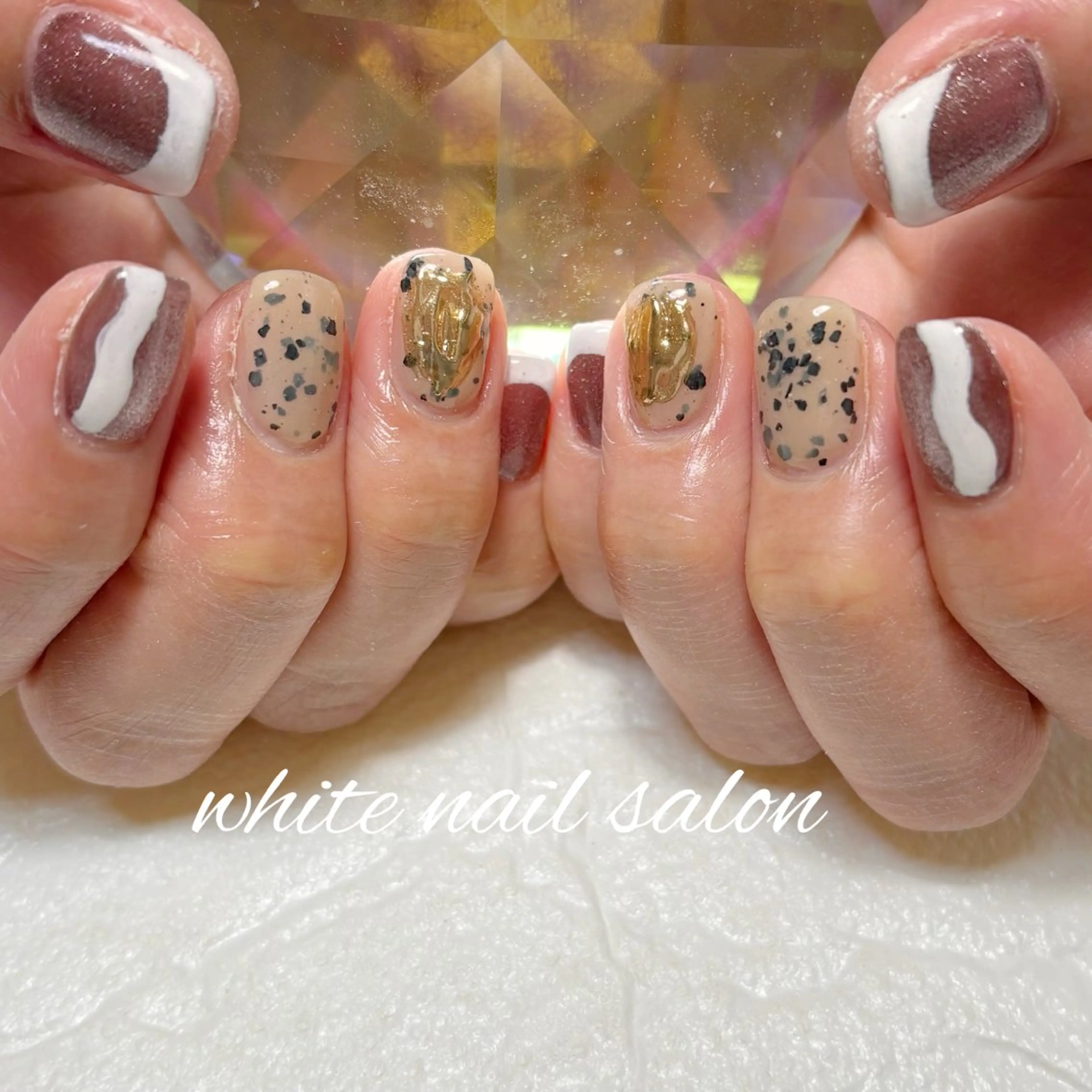 ネイル フットネイル ラメ(グリッター) ハンドネイル white nail salonのネイルデザイン