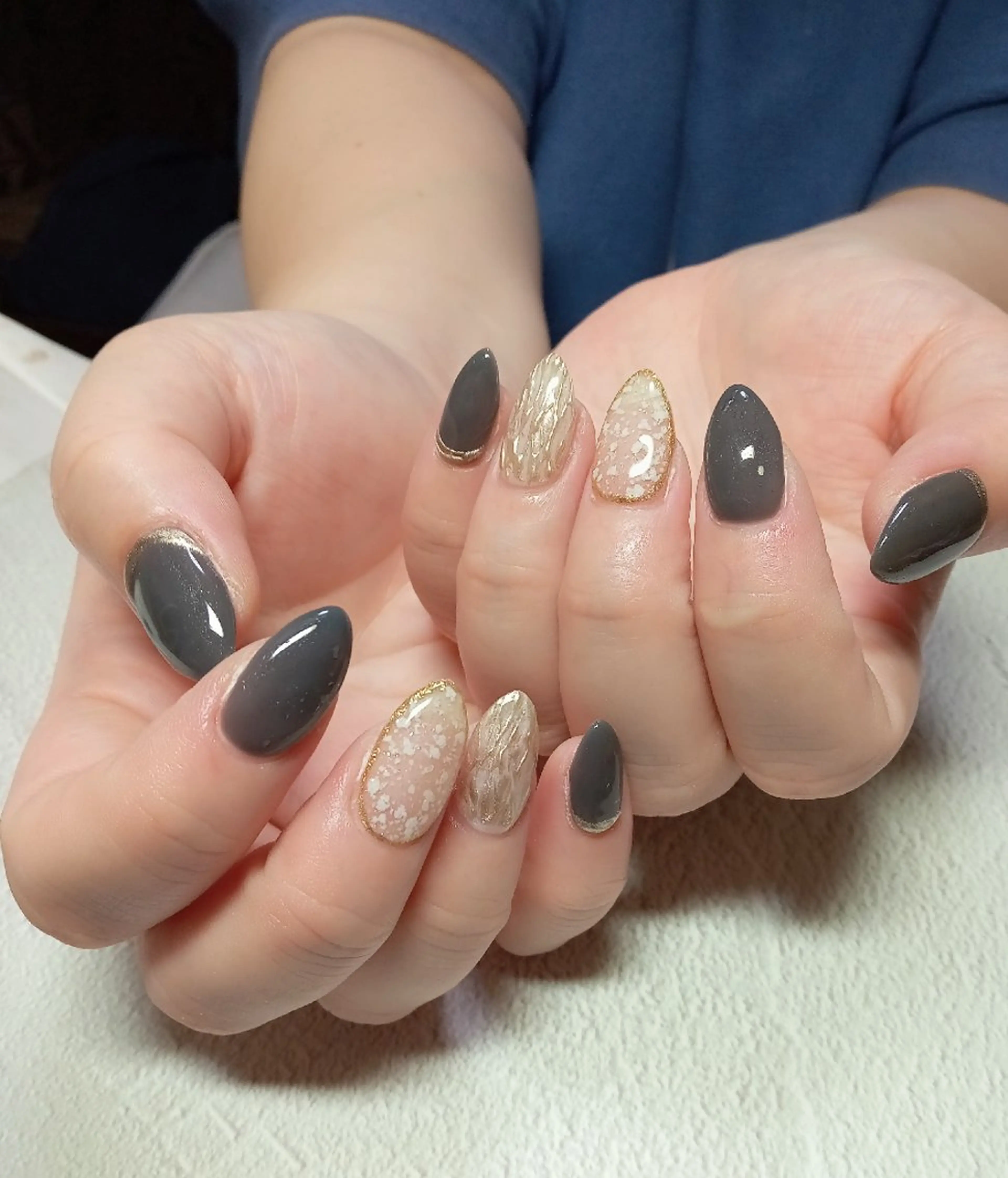 ネイル アートネイル キラキラネイル ミラーネイル シンプルネイル ハンドネイル flure de neige yukiのネイルデザイン