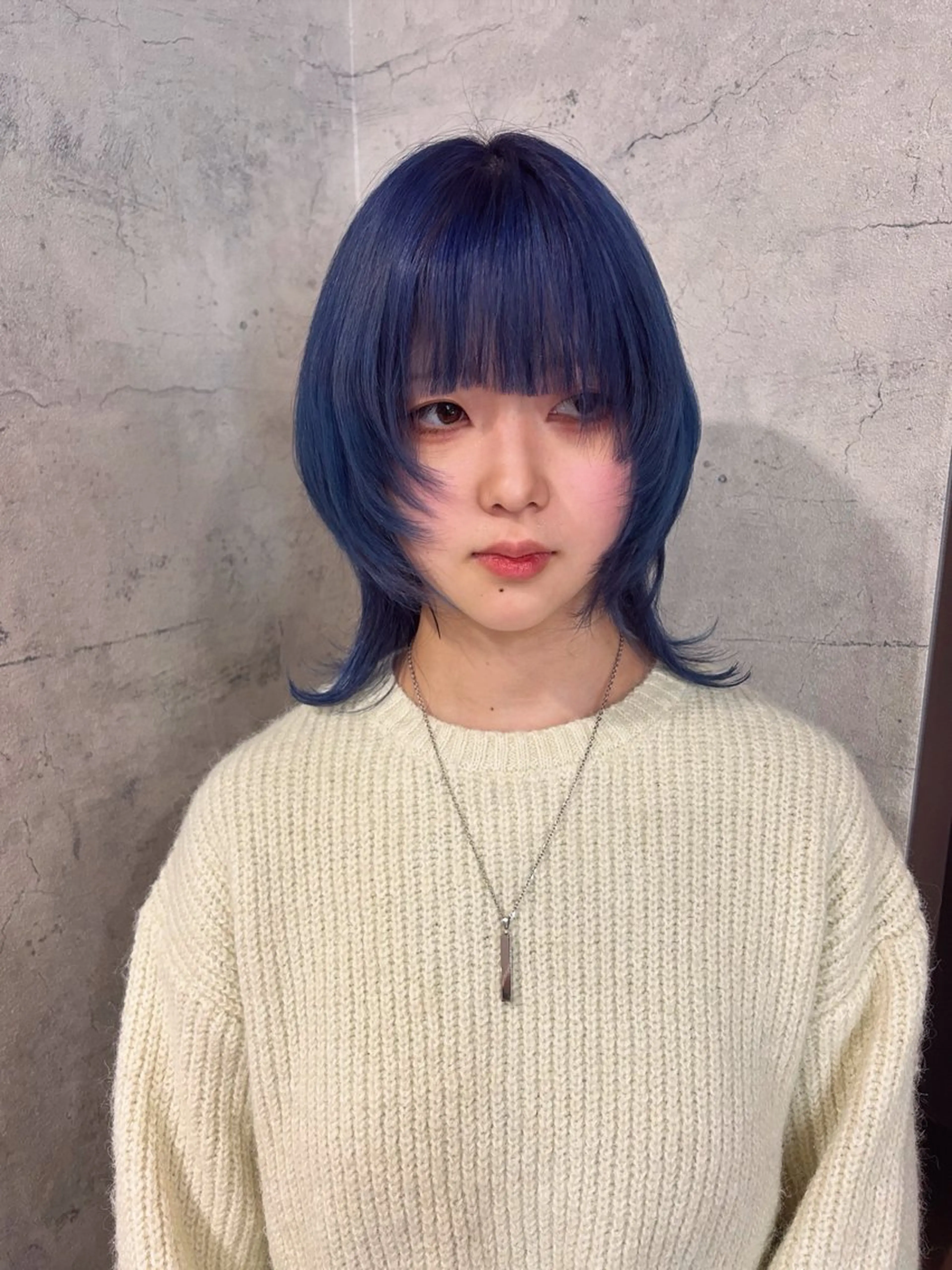 ミディアム カラー ブルーカラー ブルーラベンダー ラベンダーカラー シルバー レイヤーカット カット ヘアカラー トリートメント パーソナルカラー 診断🍀マリンのヘアスタイル