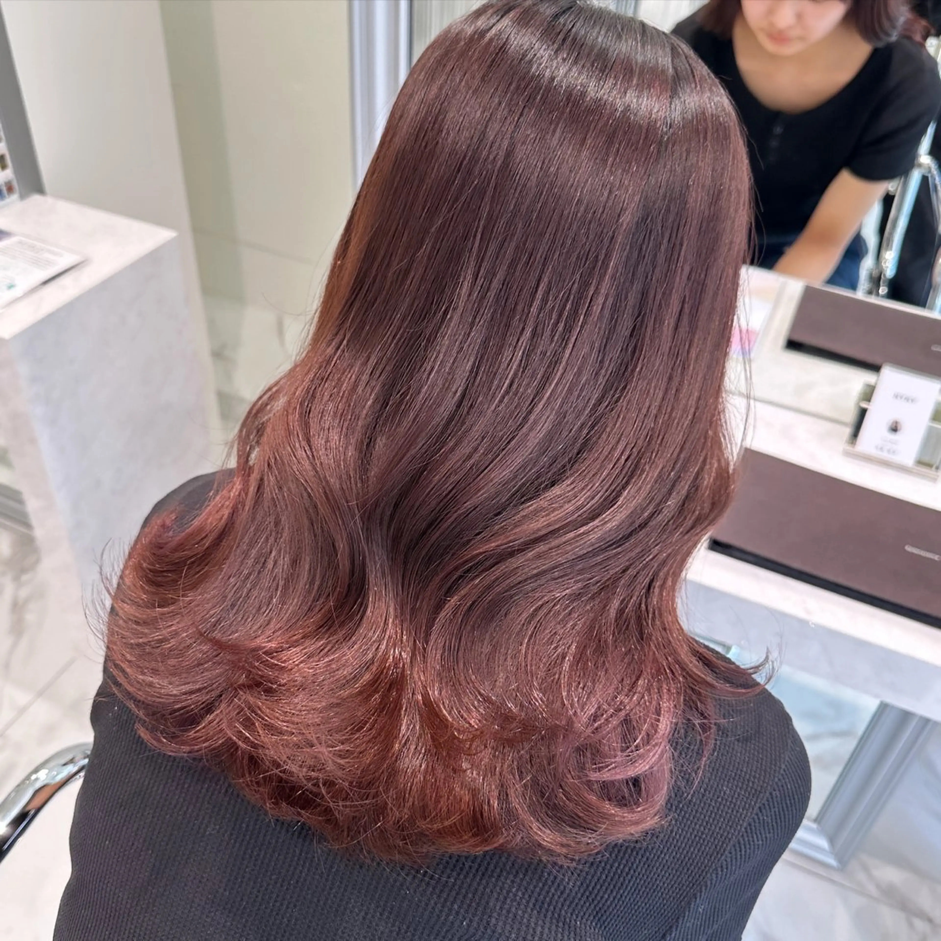 ミディアム ヘアカラー 韓国スタイル🇰🇷 児島葉月のヘアスタイル