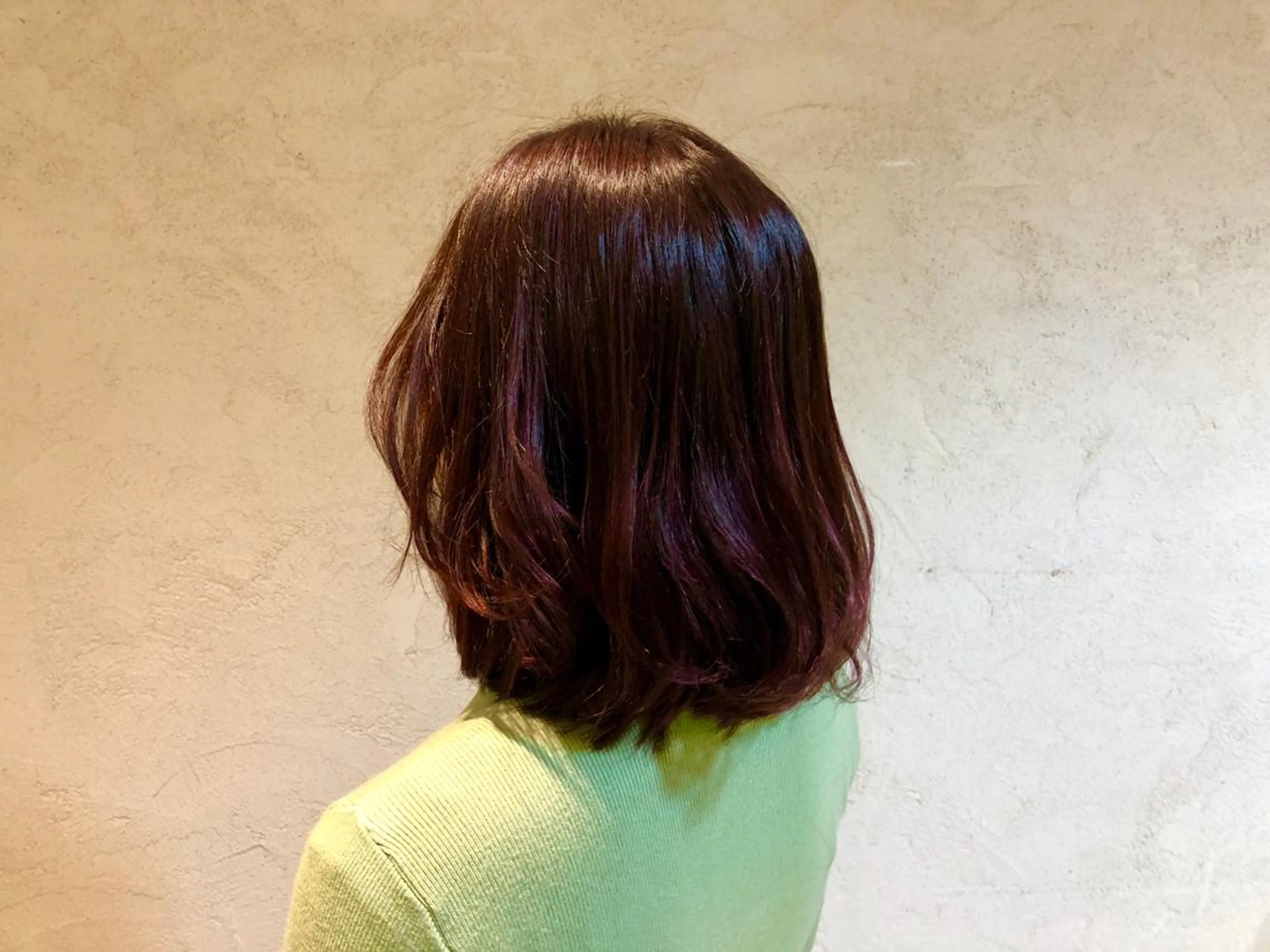 ミディアム カラー ヘアアレンジ ボルドーカラー Sia.   大阪梅田茶屋町店所属・まつパ/まつエク Sia.茶屋町店のマツエク・マツパデザイン