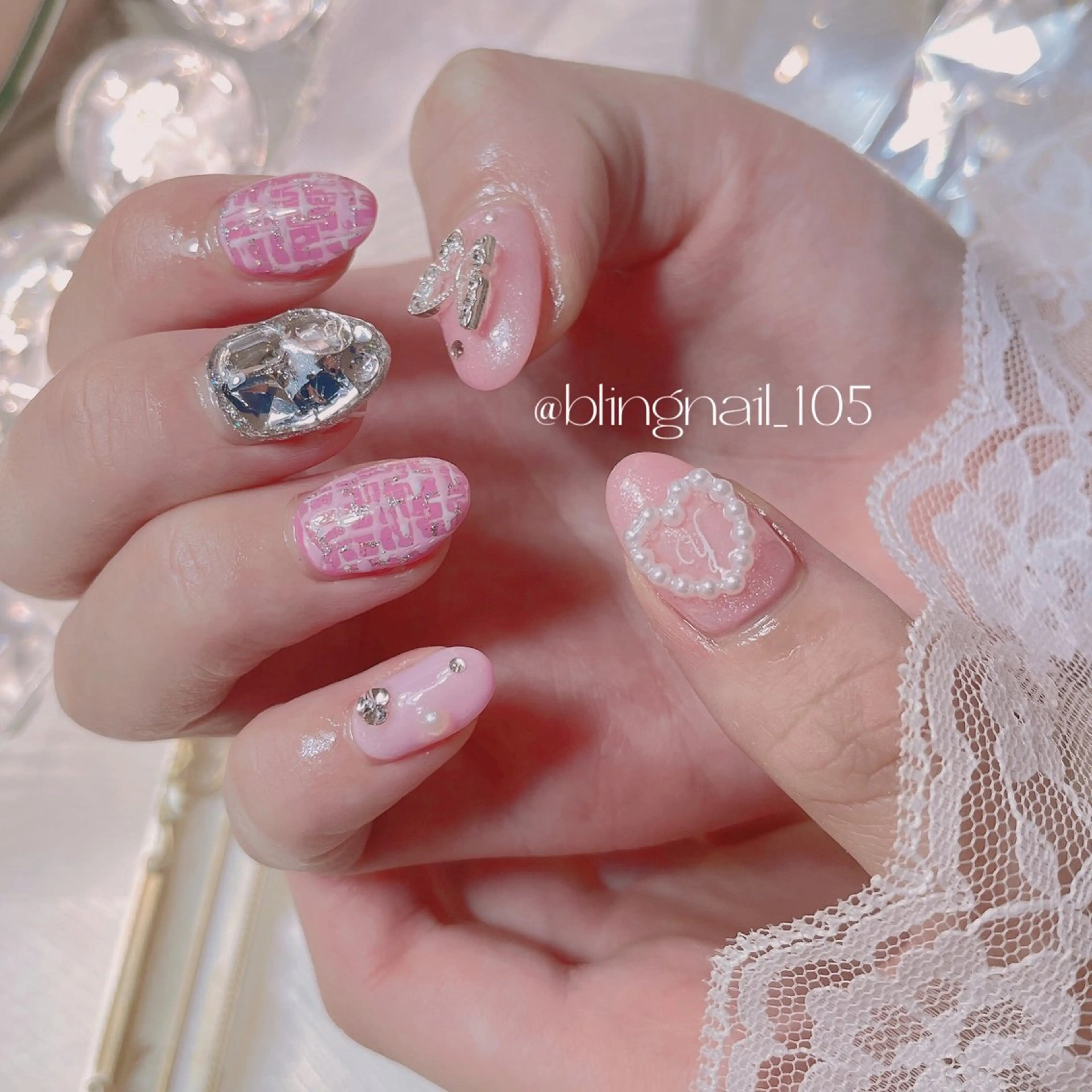 ネイル 23時まで❤︎韓国、 ワンホンネイルのネイルデザイン