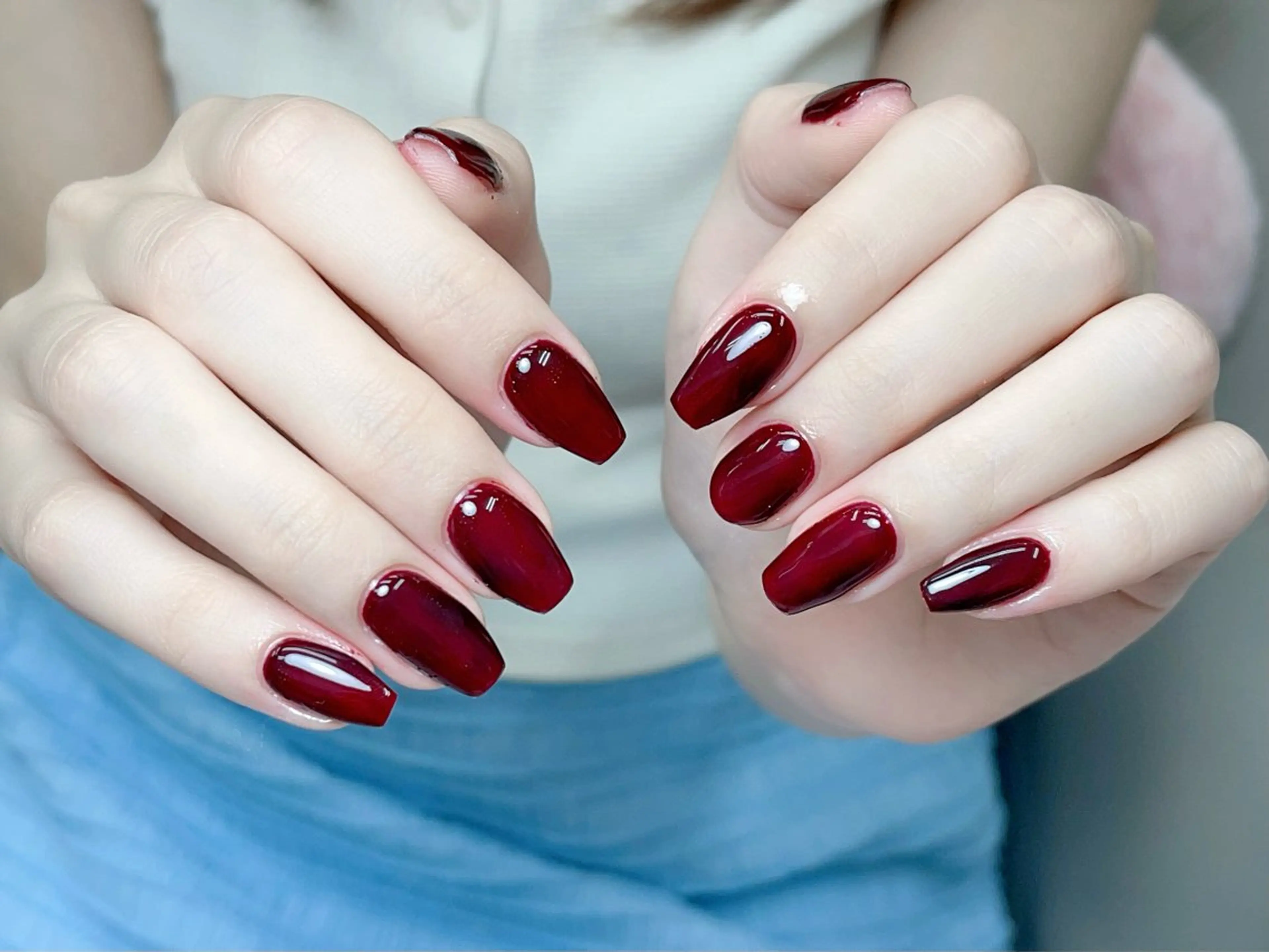 メンズ ネイル アートネイル フレンチネイル ジェルネイル キラキラネイル パラジェル ハンドネイル Bloom スカルプ専門店のネイルデザイン