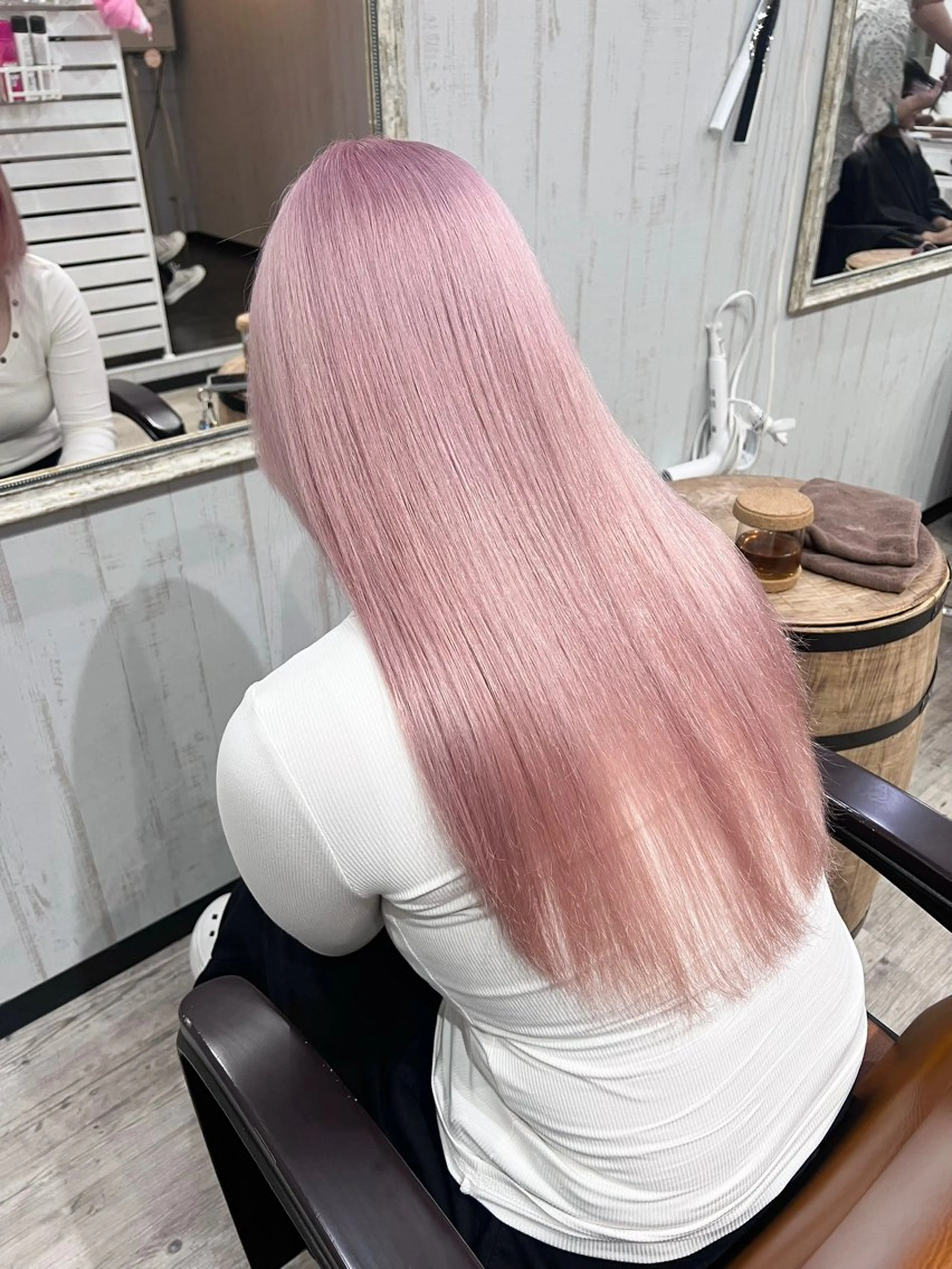 ロング カラー ブリーチ ケアブリーチ ピンクカラー ホワイトピンク 艶髪/ハイトーン特化 店長/SHOHEIのヘアスタイル