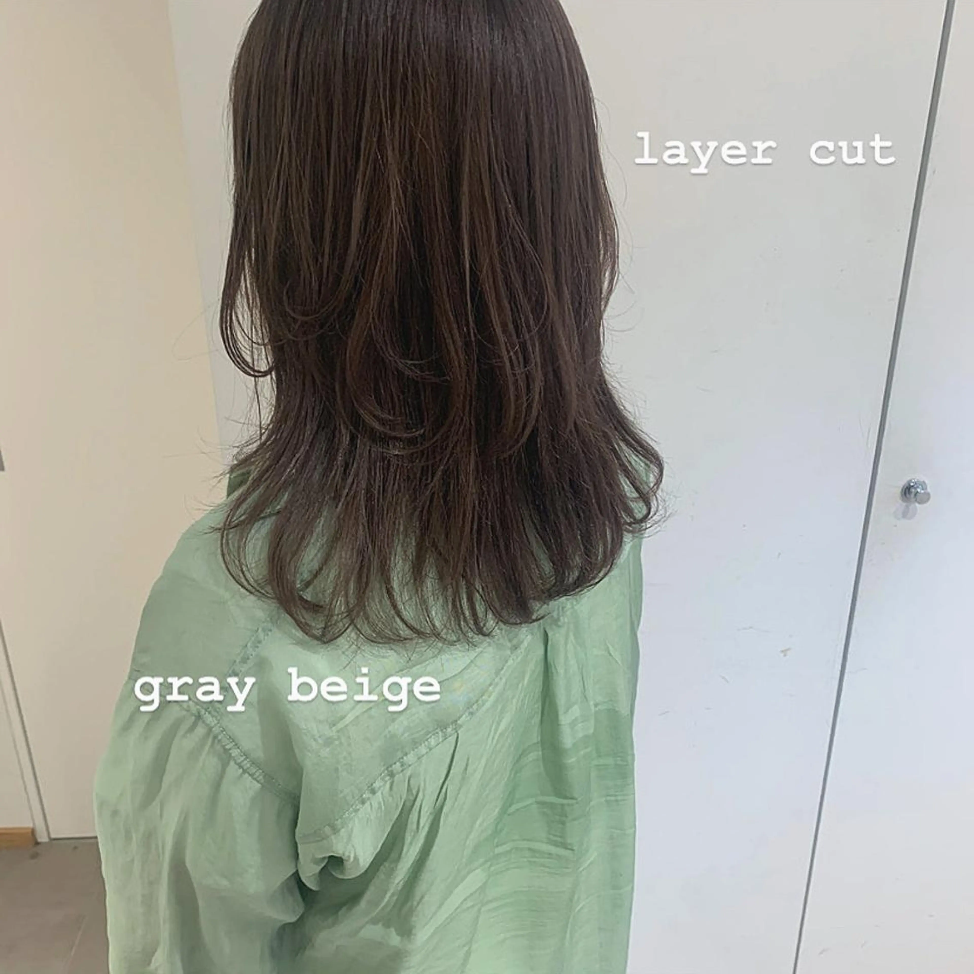 セミロング カラー パーマ グレージュ レイヤーカット SALOWIN所属・マンツーマン美容師 立川　♡MIHO♡のヘアスタイル