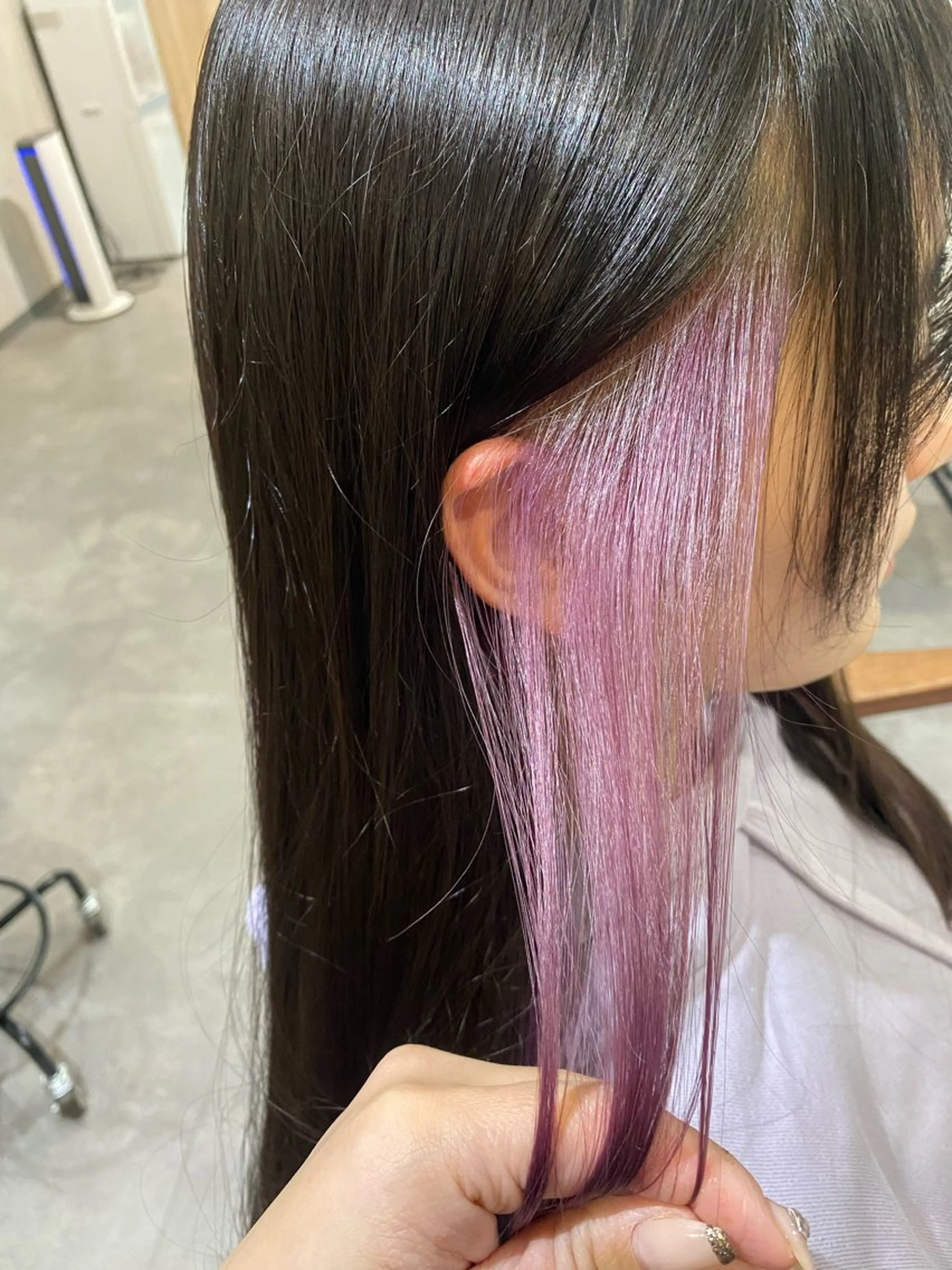 カラー ピンクカラー バイオレットカラー バイオレットピンク ヘアカラー Bish Yanaのヘアスタイル