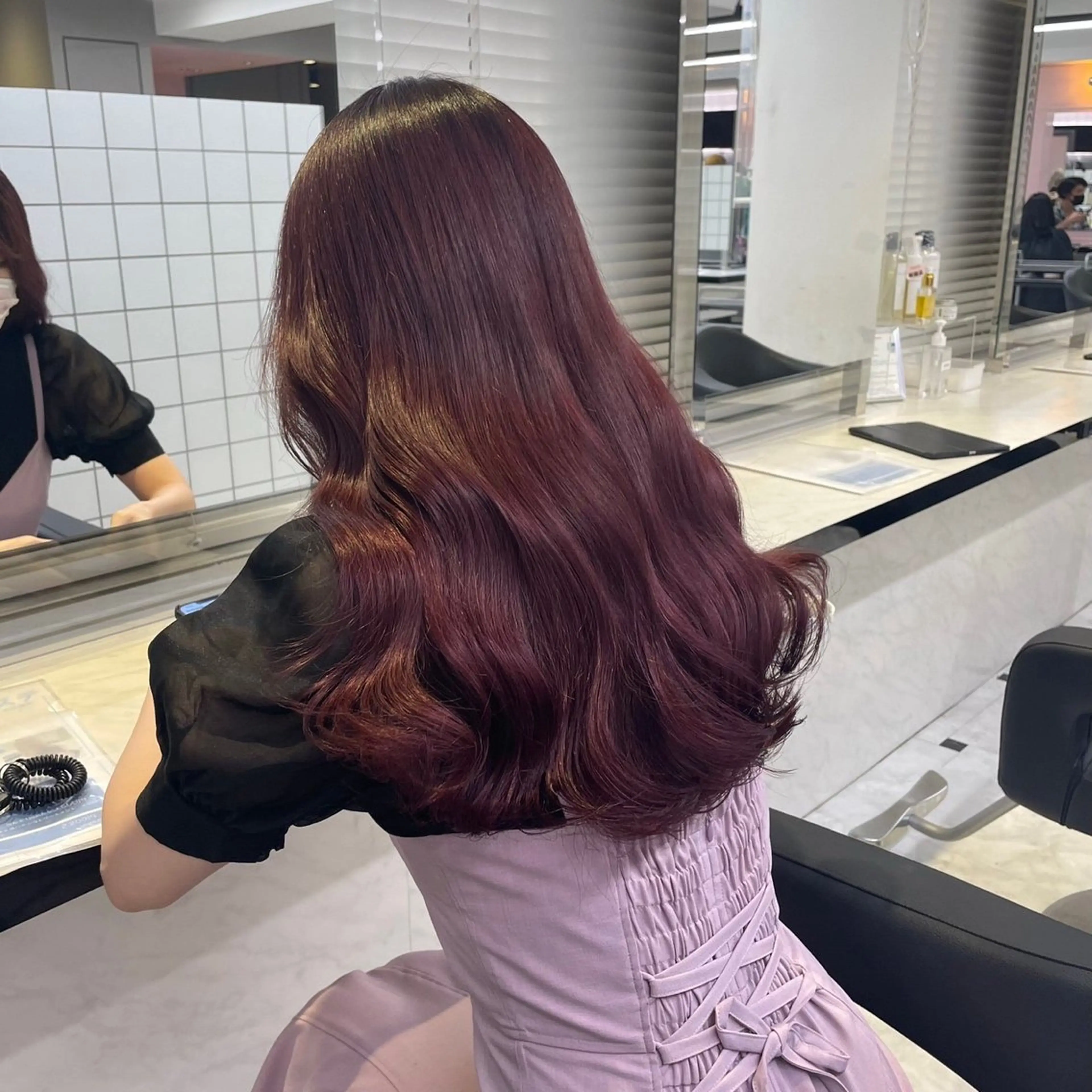 ロング カラー ヘアカラー ♥️韓国/ガーリー 暖色misa♥️のヘアスタイル