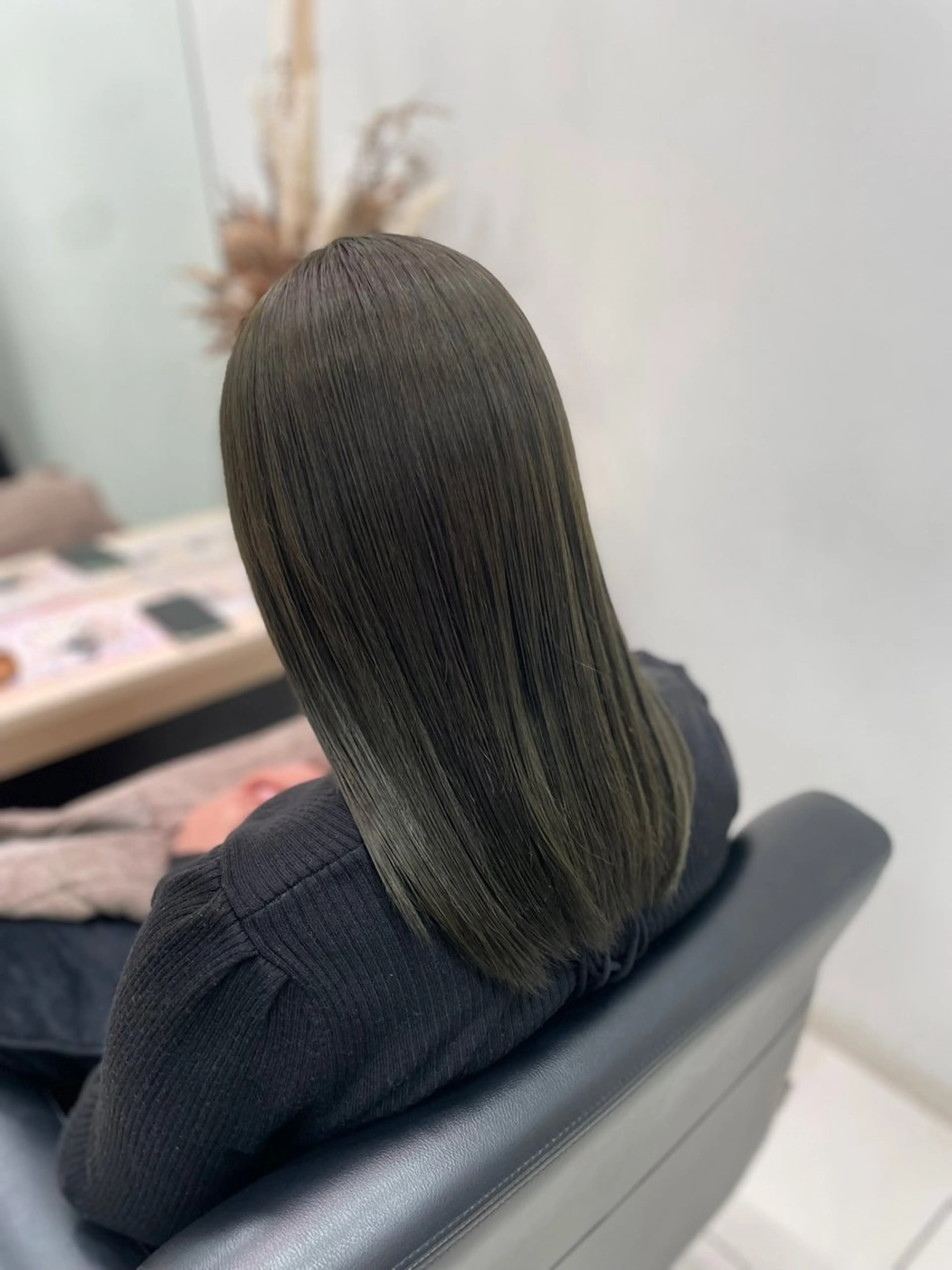 セミロング カラー ヘアカラー トリートメント クロスパーマ/うる艶 カラー/Kurumiのヘアスタイル