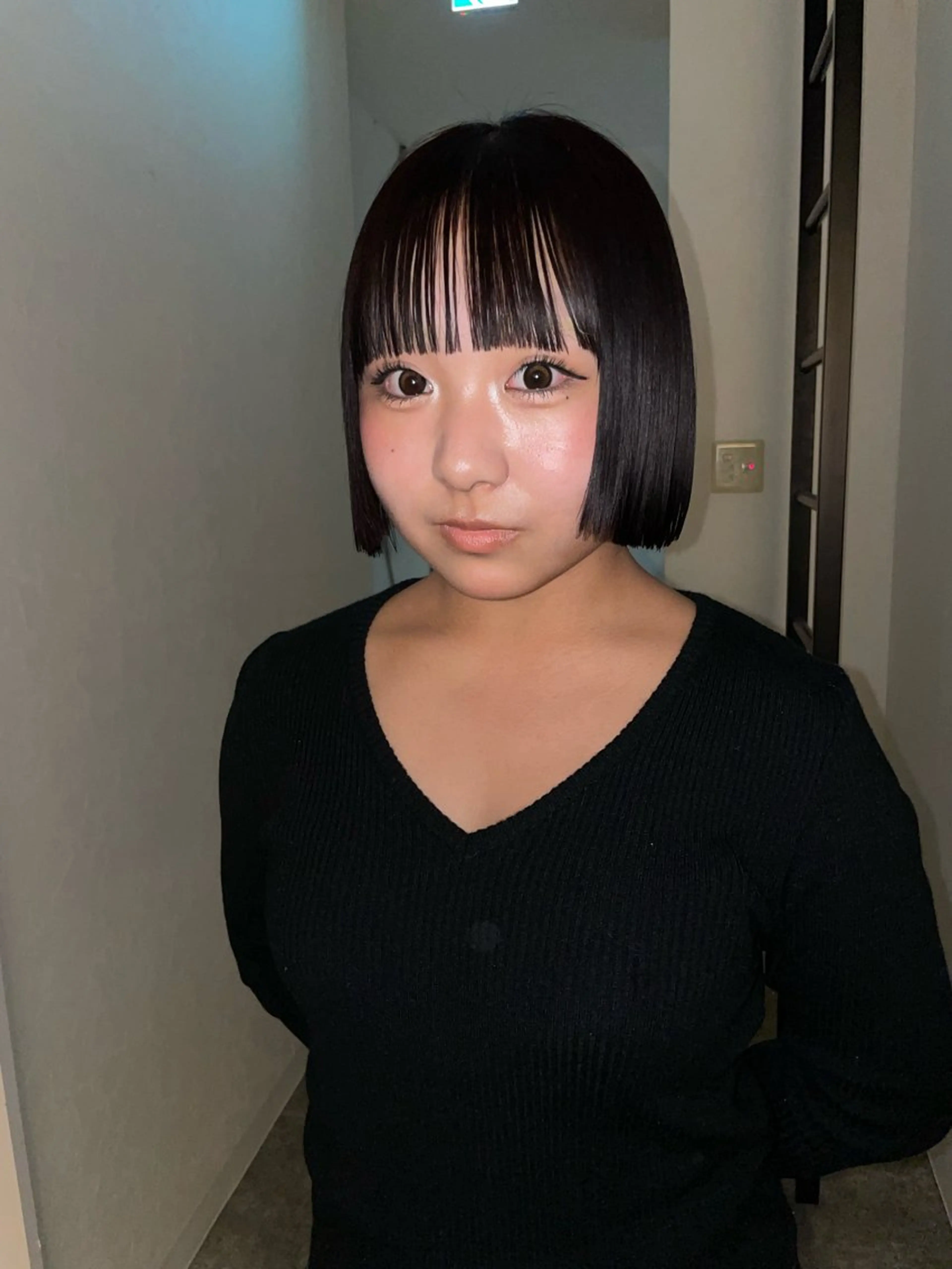 ショート ボブ 水野谷愛/ボブ/ レイヤー/暖色カラーのヘアスタイル