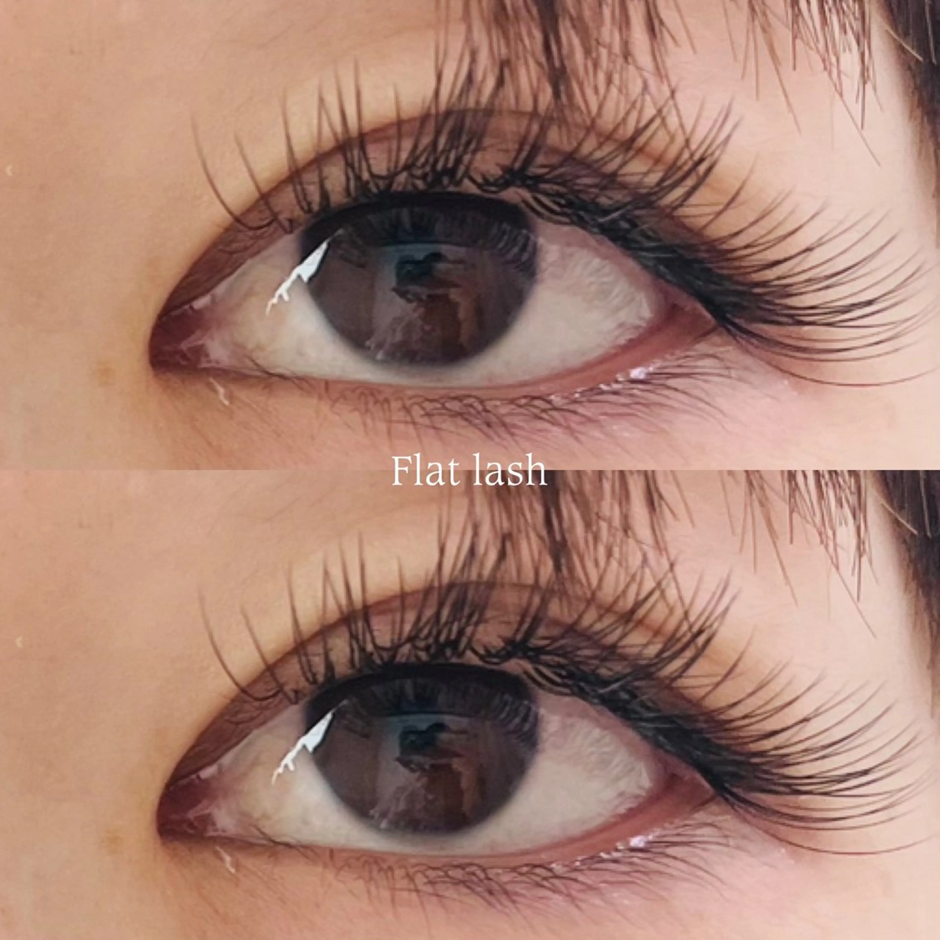 【技術向上の為、モニター価格】上付け放題★フラットラッシュ　※140本まで、目元のお写真可能な方。リペア不可。の写真